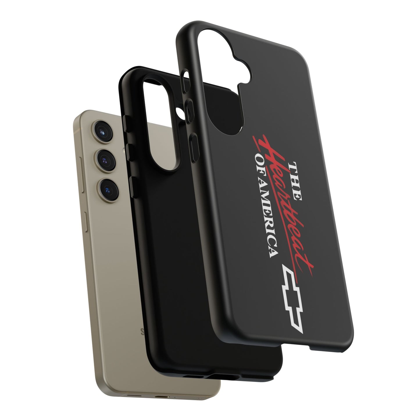 Chevy Phone Case, Tough Cases for Car Lovers, Vintage Style Cover, Heartbeat