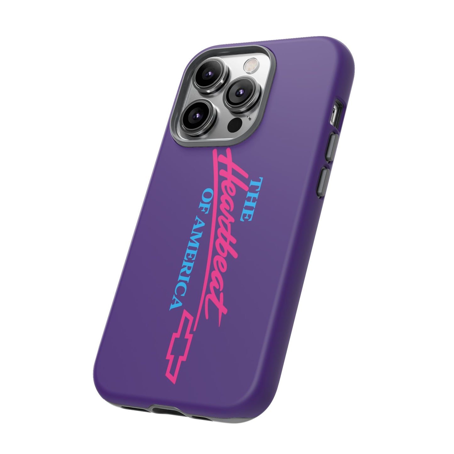 Purple  “The Heartbeat of America” Retro Chevy Logo, Slim Protective Cover