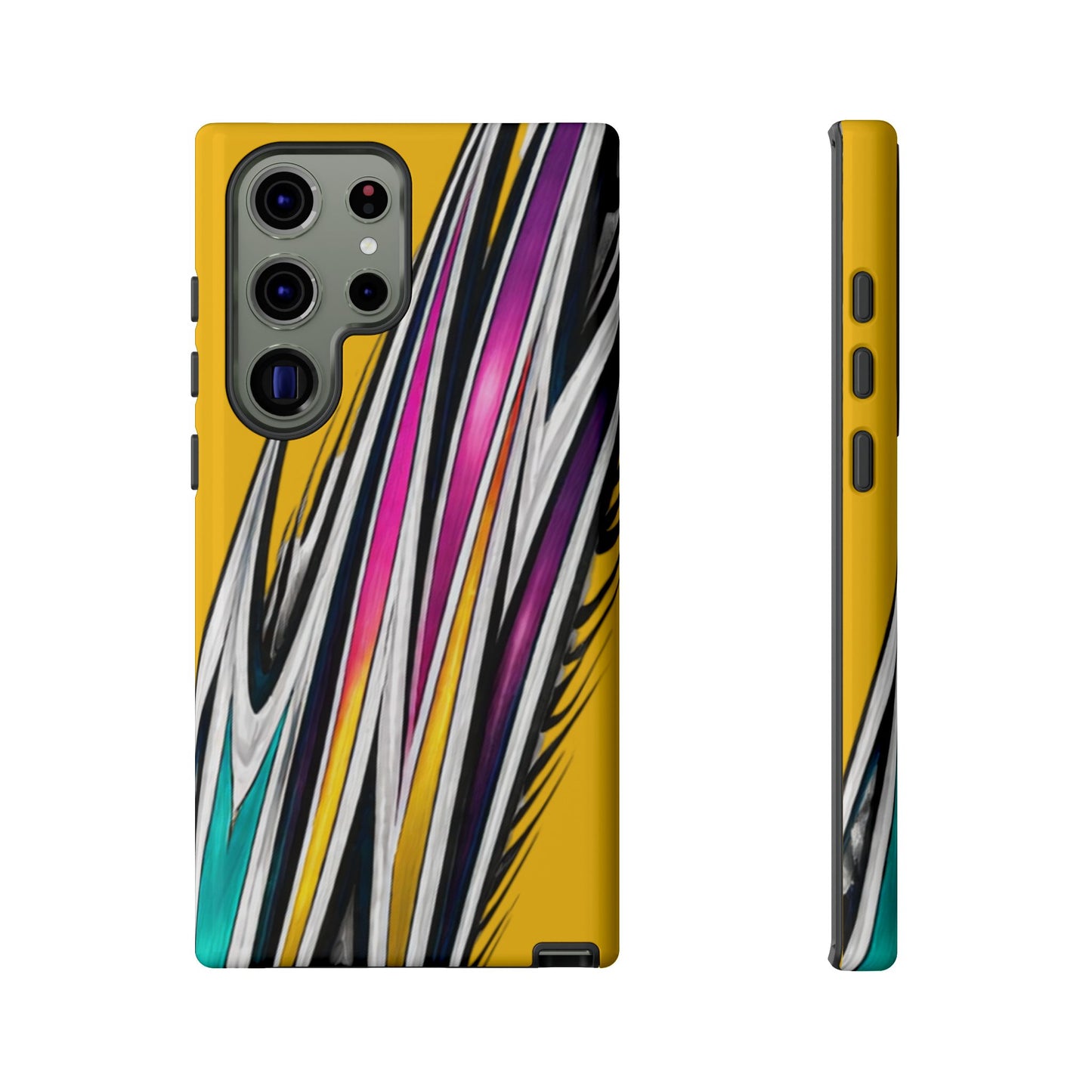 Yellow Abstract Stripes Phone Case | Tough Protective Phone Case