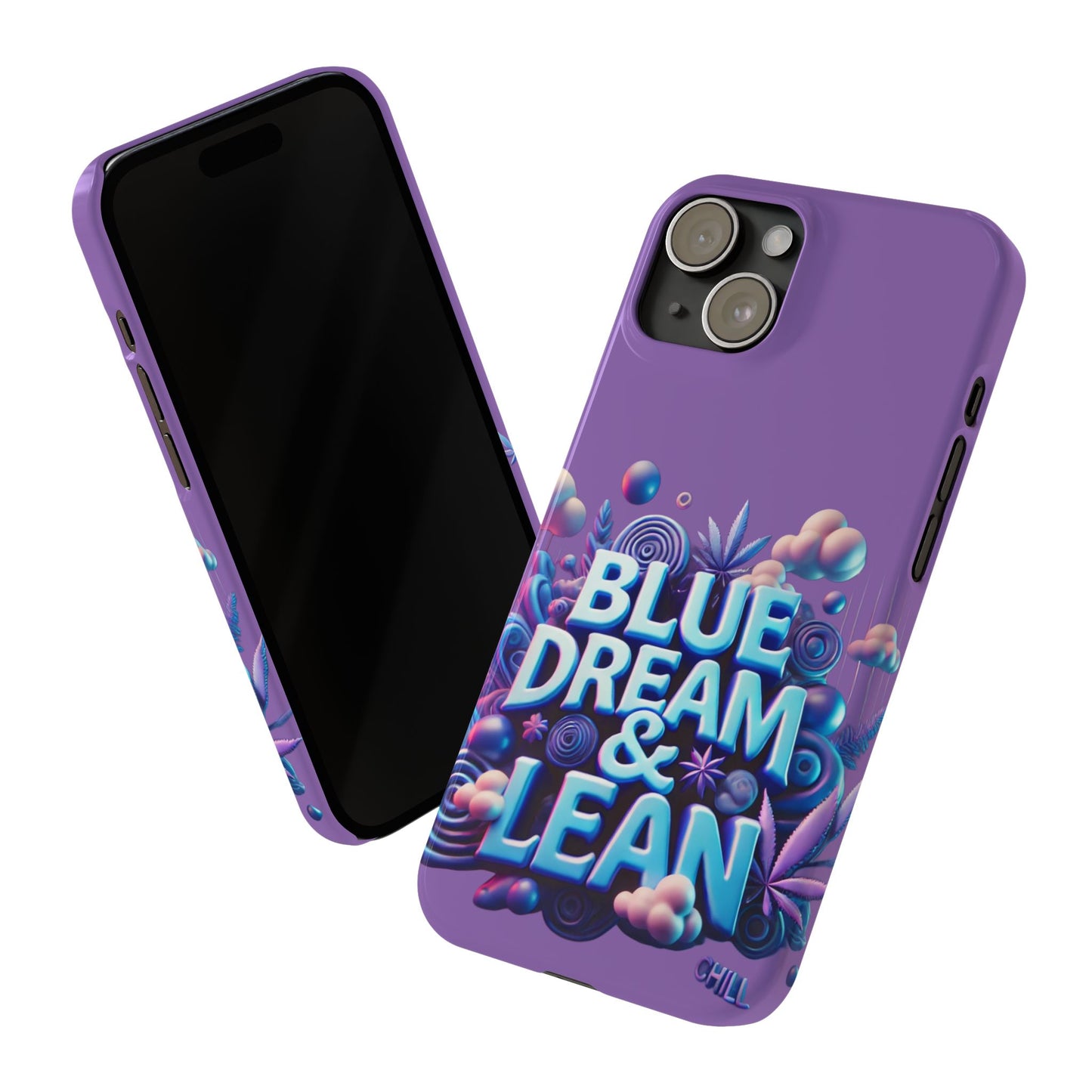 Vibrant Slim Phone Cases - 'Blue Dream & Lean' Design for Trendsetters
