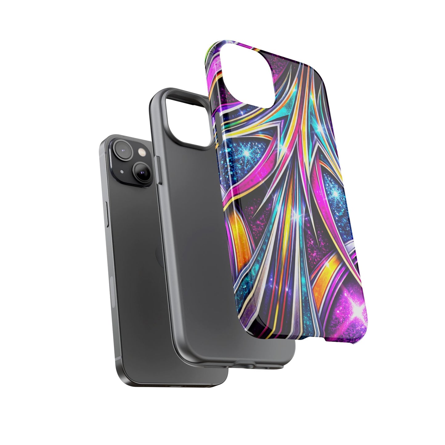 Custom Lowrider Pinstripe Swirl Tough Phone Case – Impact Resistant