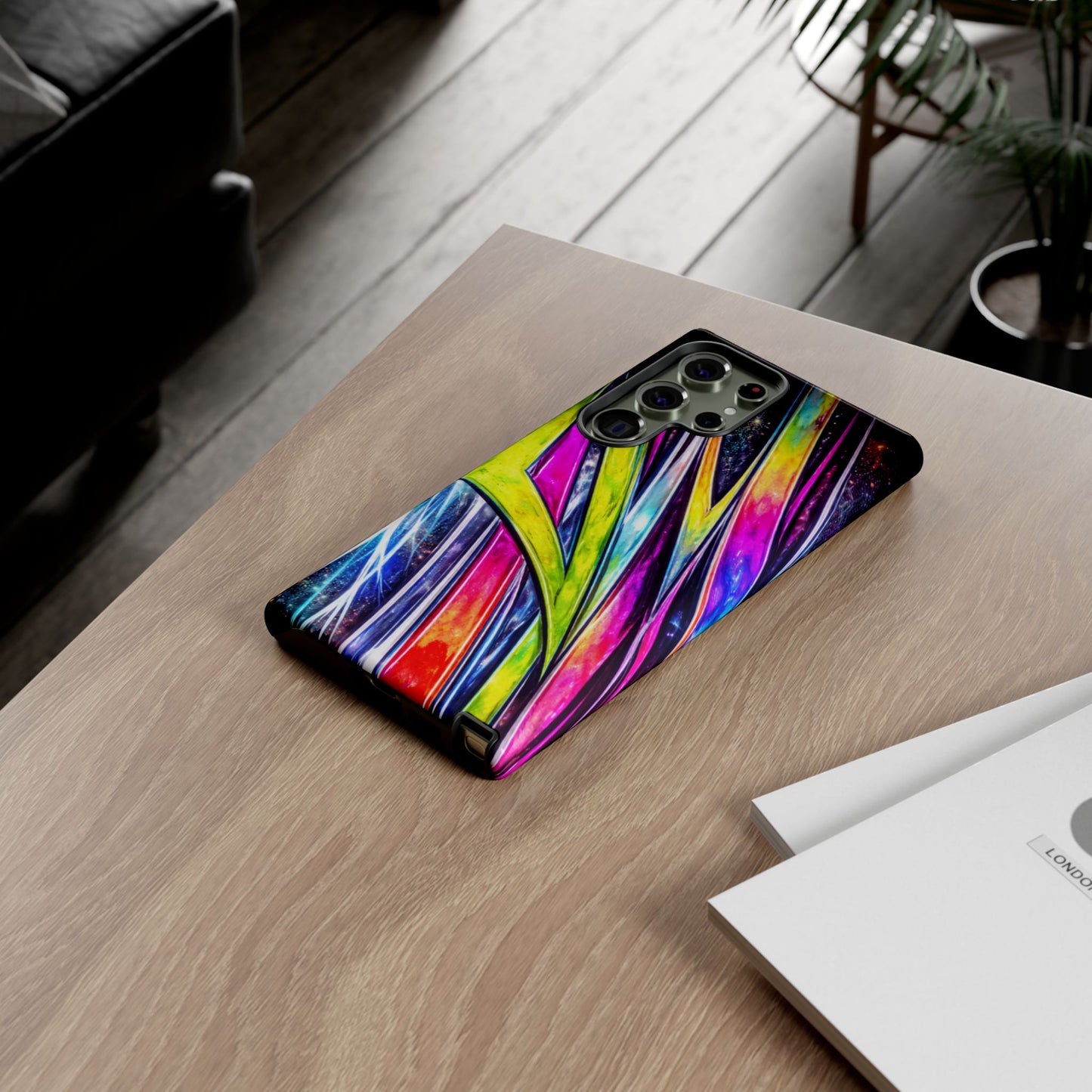 Neon Graffiti Phone Case | Tough Case, Vivid Abstract Street Art