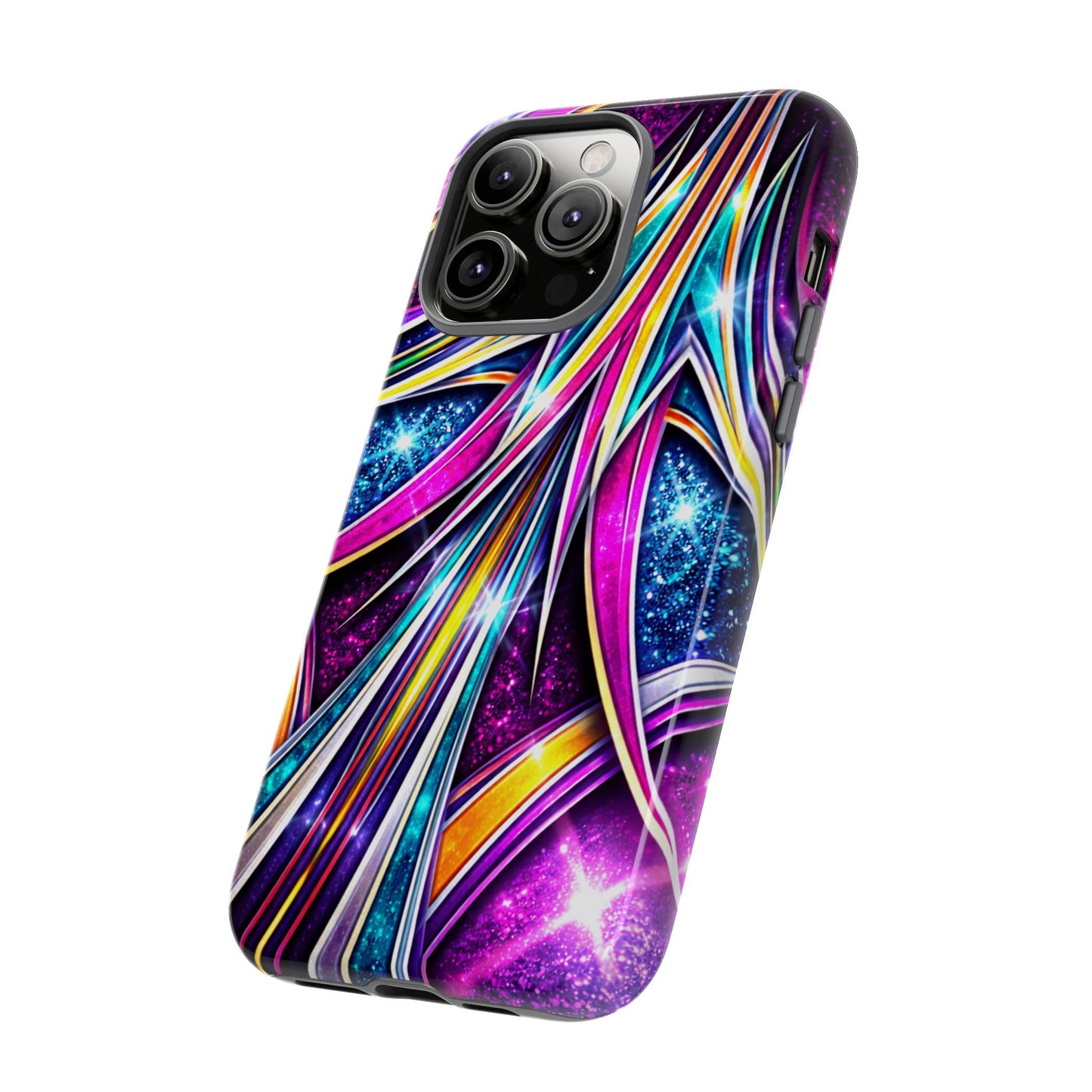 Custom Lowrider Pinstripe Swirl Tough Phone Case – Impact Resistant