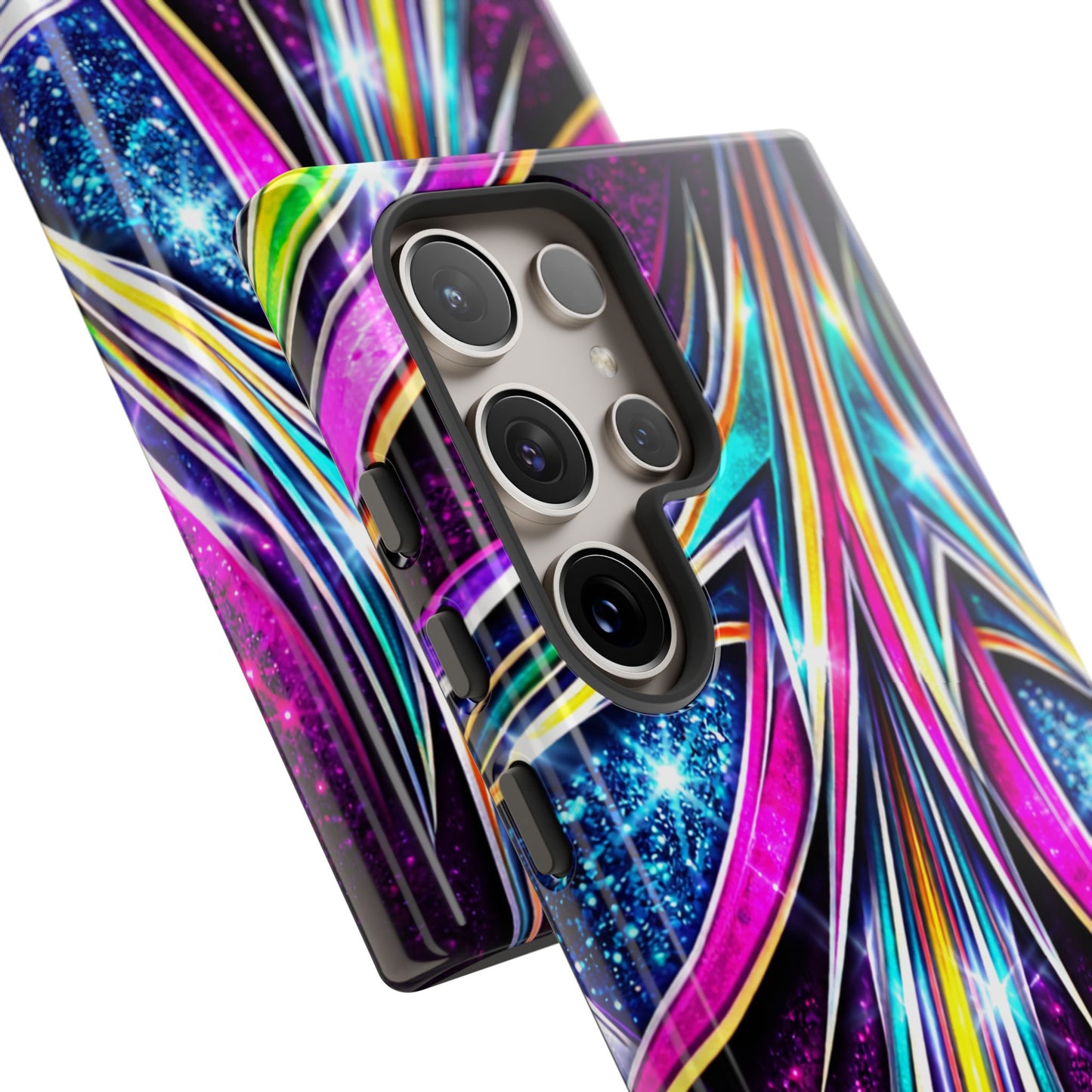 Custom Lowrider Pinstripe Swirl Tough Phone Case – Impact Resistant
