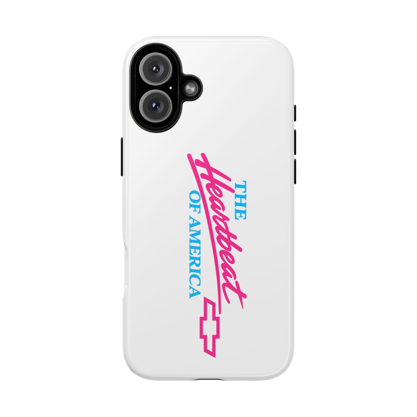 White  “The Heartbeat of America” Retro Chevy Logo, Slim Protective Cover