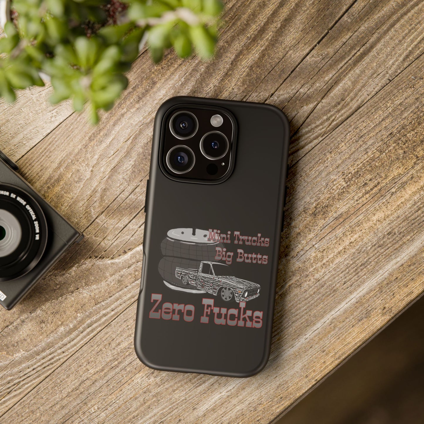 Funny Phone Case - Mini Trucks Big Butts Zero F@cks, Gift for Truck Lovers, Car