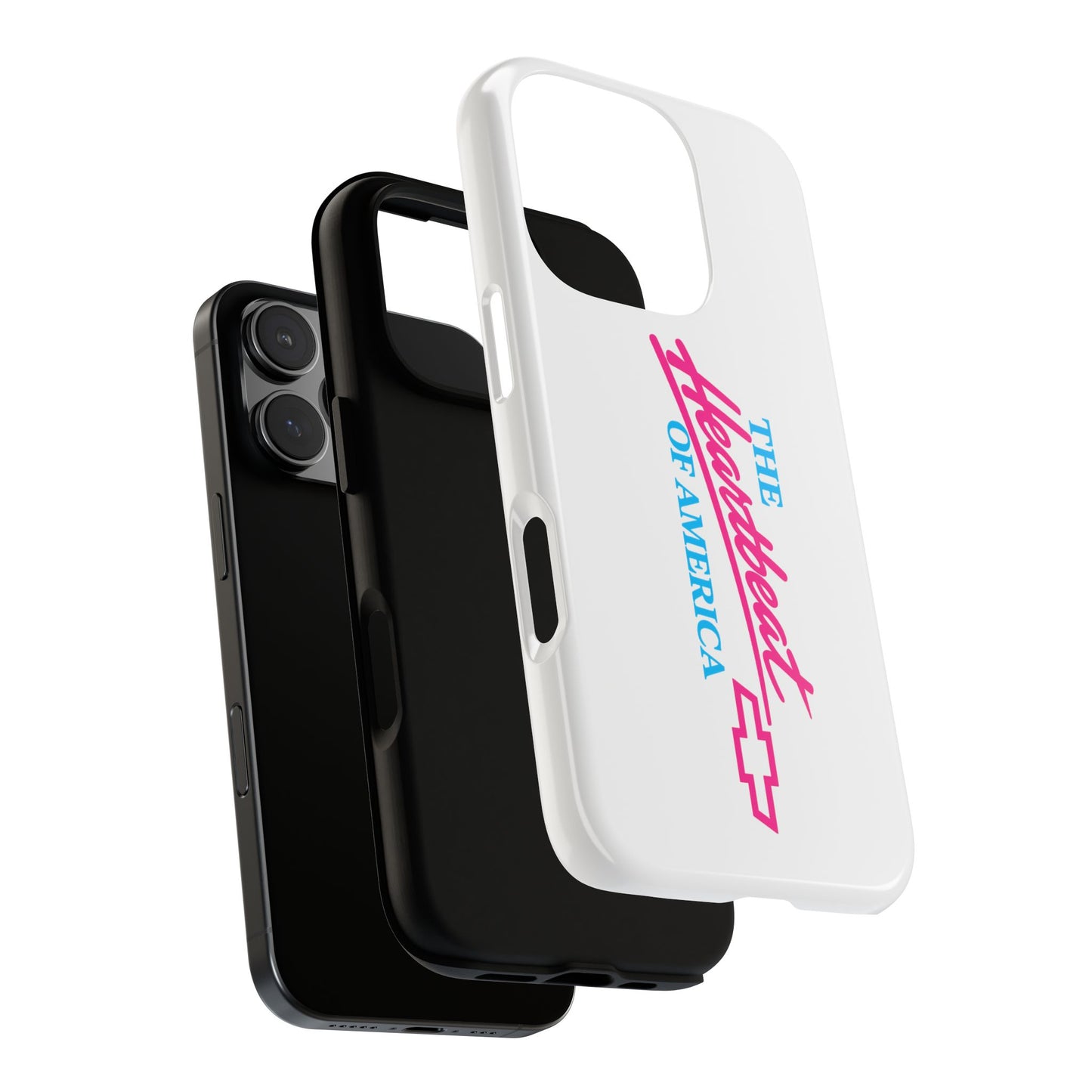White  “The Heartbeat of America” Retro Chevy Logo, Slim Protective Cover