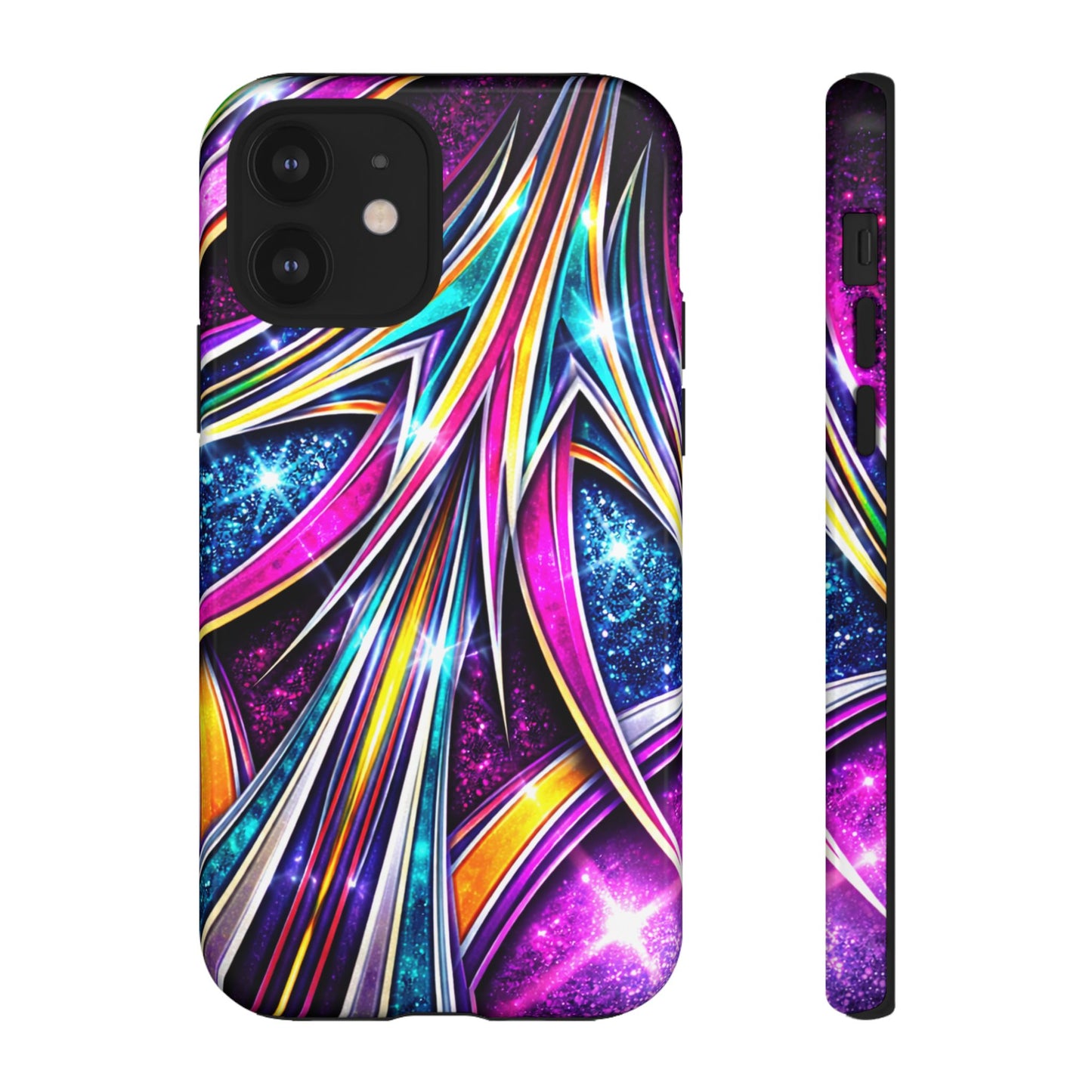 Custom Lowrider Pinstripe Swirl Tough Phone Case – Impact Resistant