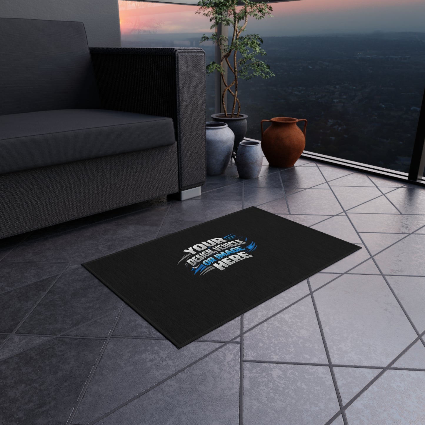 Custom Outdoor Rug — Personalized Design, Vehicle or Image Print