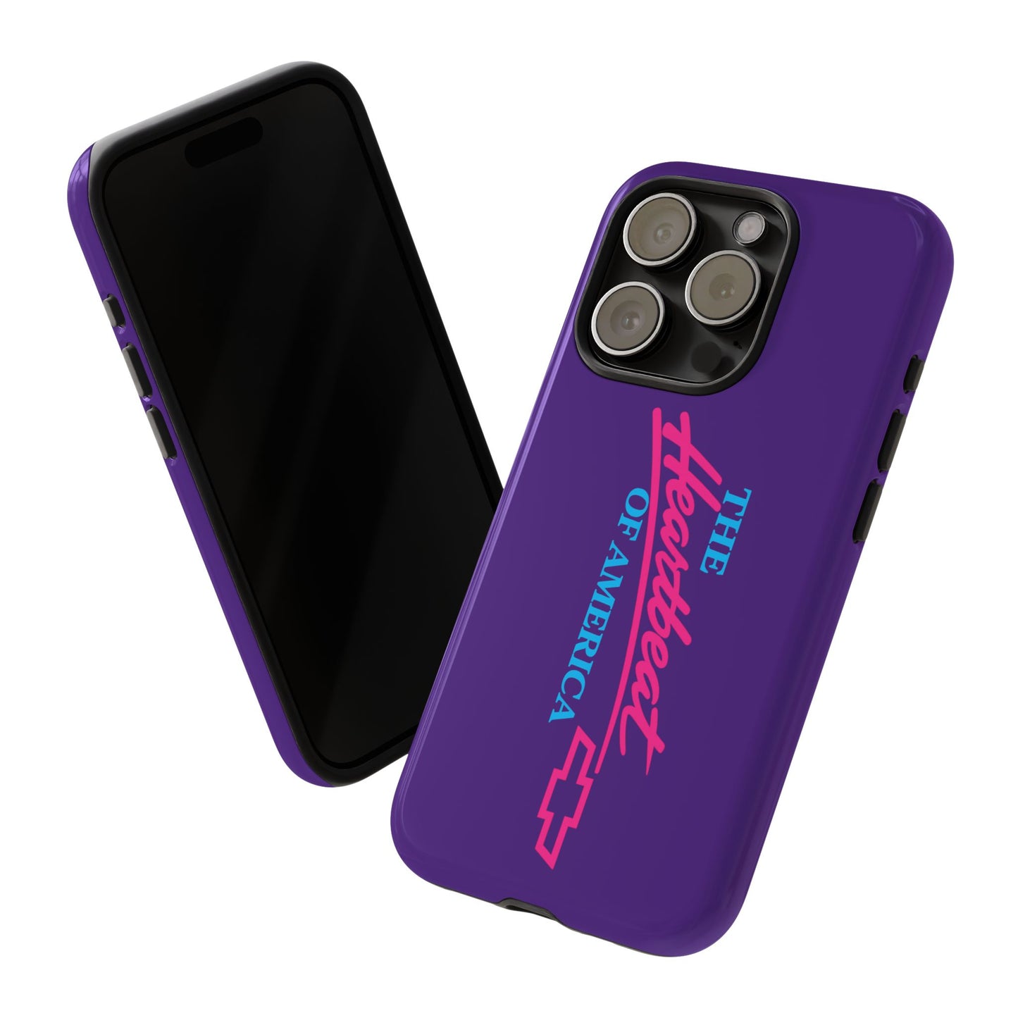 Purple  “The Heartbeat of America” Retro Chevy Logo, Slim Protective Cover