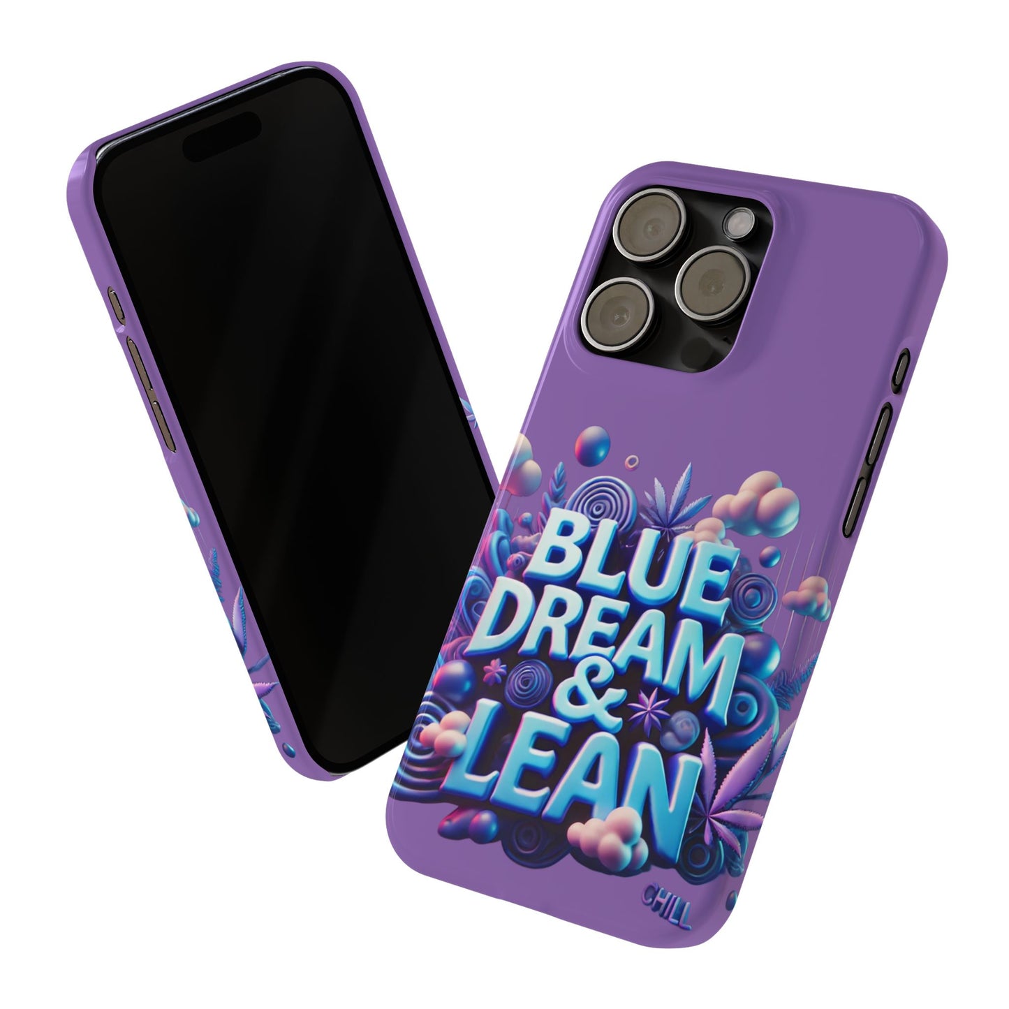 Vibrant Slim Phone Cases - 'Blue Dream & Lean' Design for Trendsetters
