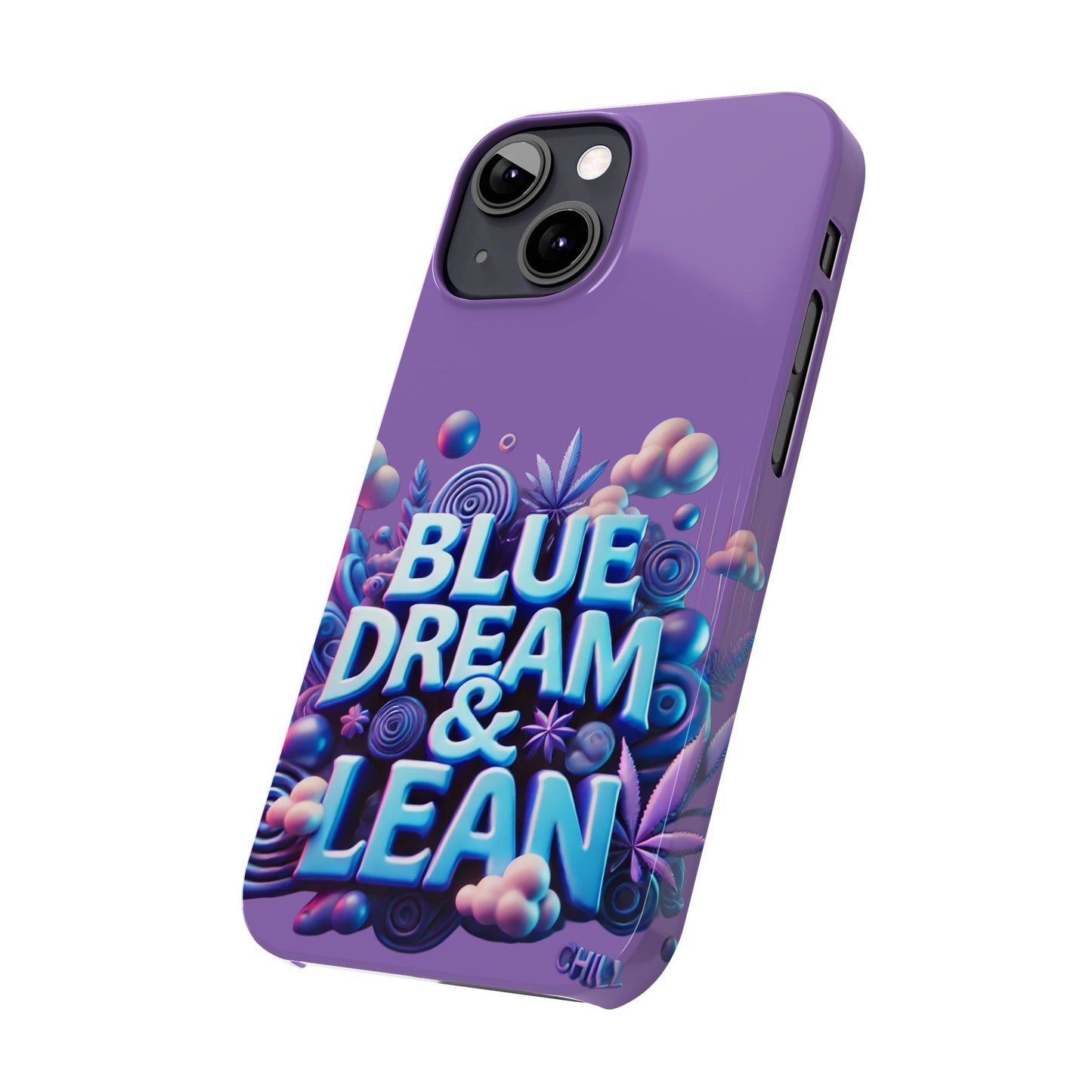 Vibrant Slim Phone Cases - 'Blue Dream & Lean' Design for Trendsetters