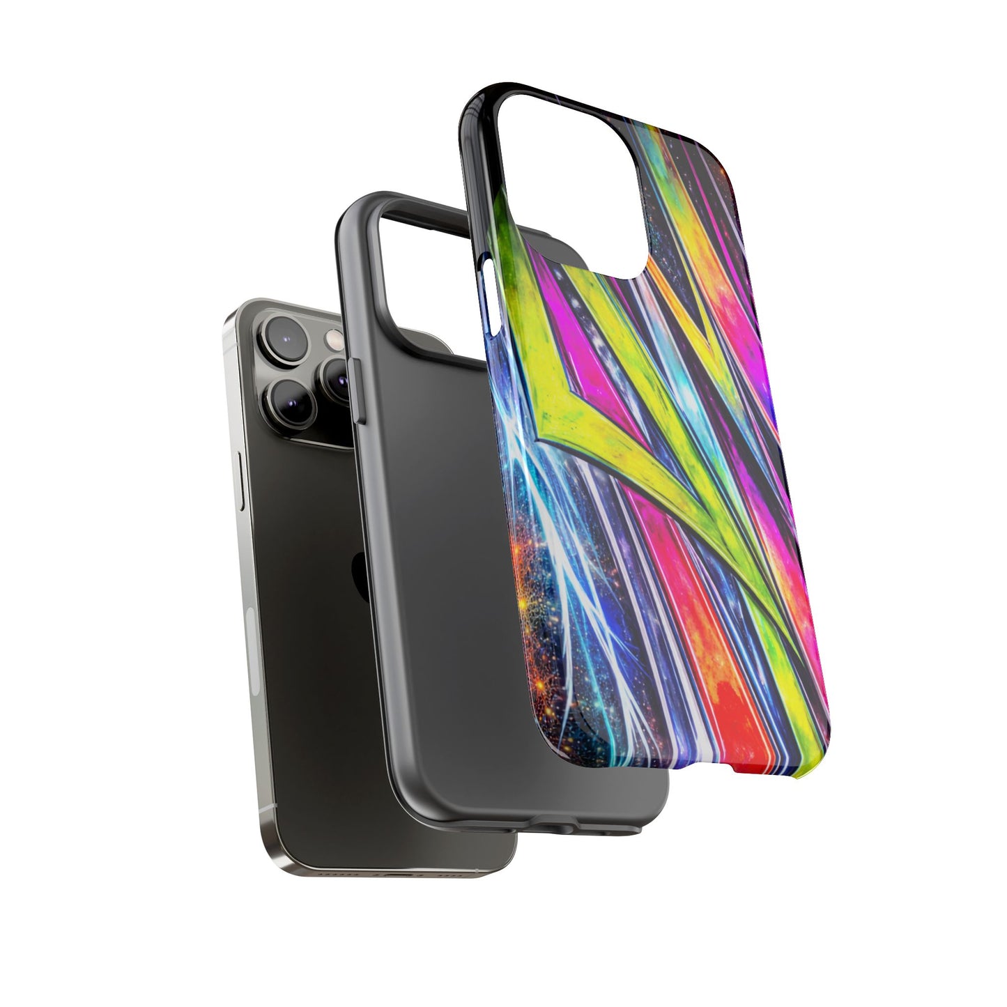 Neon Graffiti Phone Case | Tough Case, Vivid Abstract Street Art