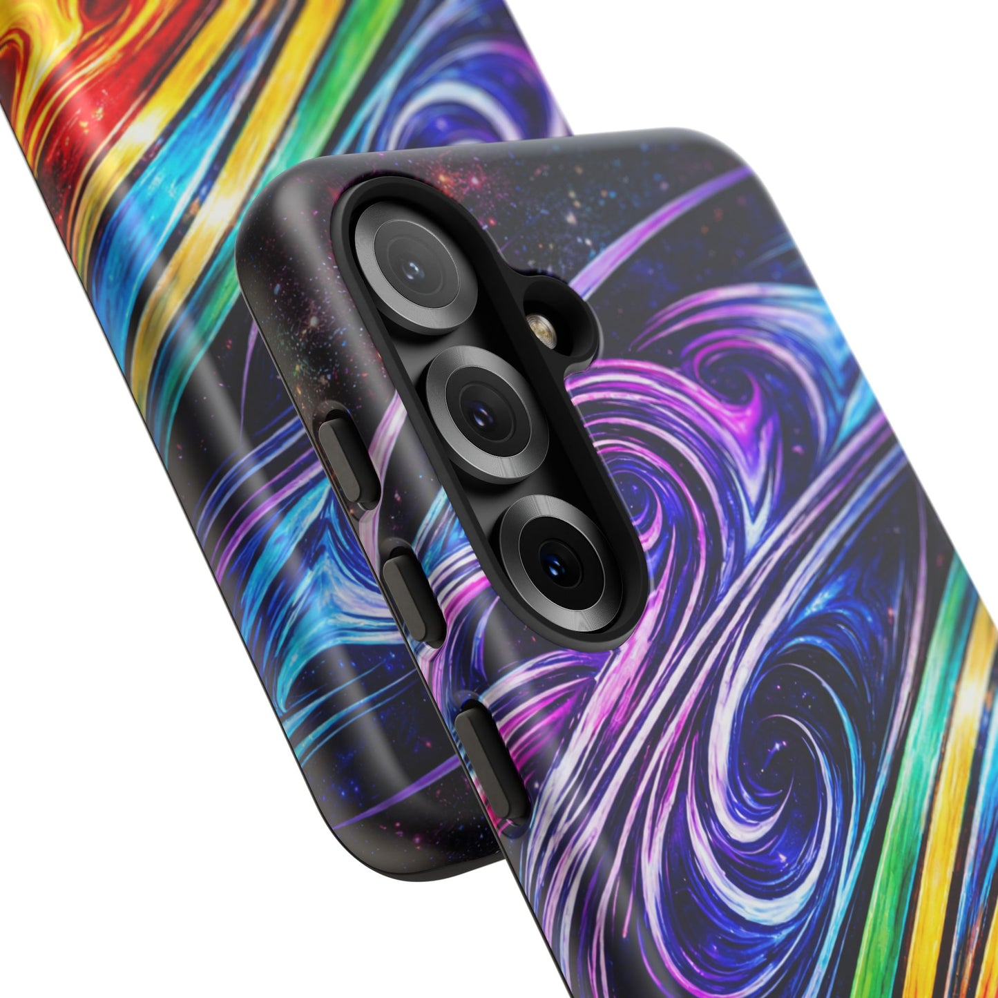 Abstract Cosmic Swirls phone case | Galaxy Rainbow Protective Case