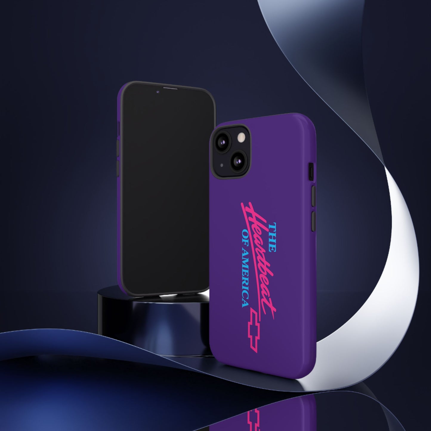 Purple  “The Heartbeat of America” Retro Chevy Logo, Slim Protective Cover