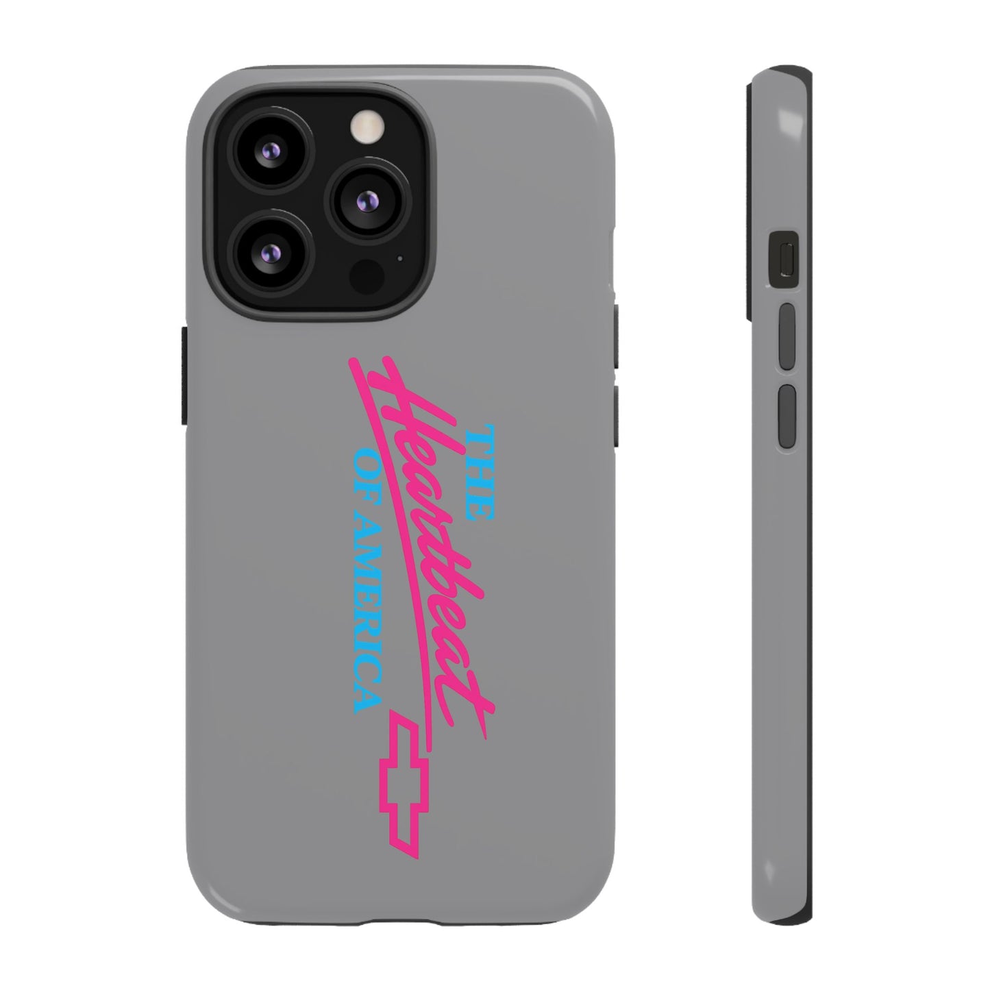 Silver “The Heartbeat of America” Retro Chevy Logo, Slim Protective Cover