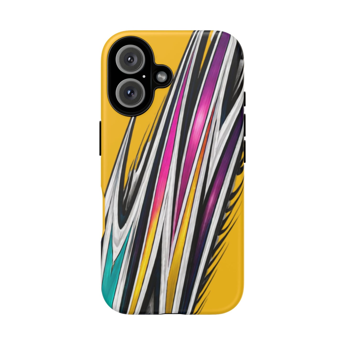 Yellow Abstract Stripes Phone Case | Tough Protective Phone Case