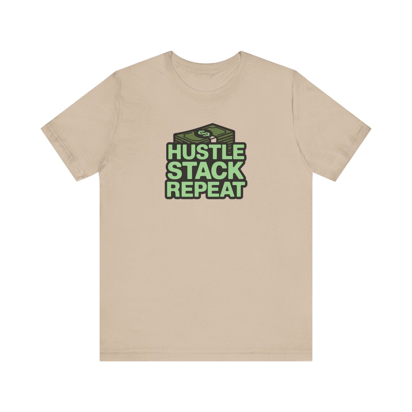 Hustle Stack Repeat Tee - Motivational T-Shirt for Entrepreneurs