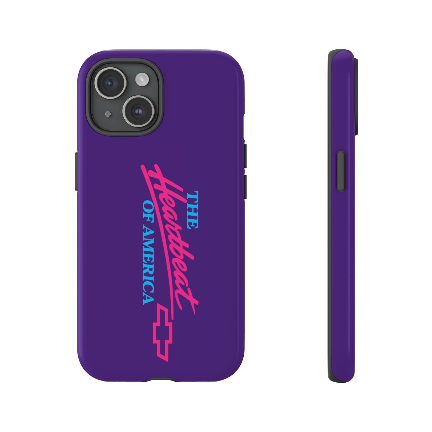 Purple  “The Heartbeat of America” Retro Chevy Logo, Slim Protective Cover
