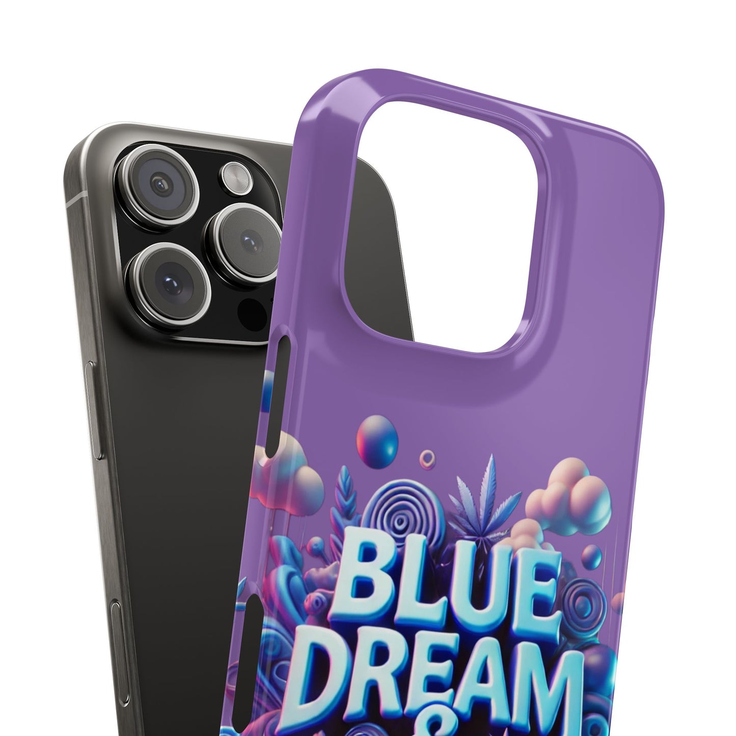Vibrant Slim Phone Cases - 'Blue Dream & Lean' Design for Trendsetters