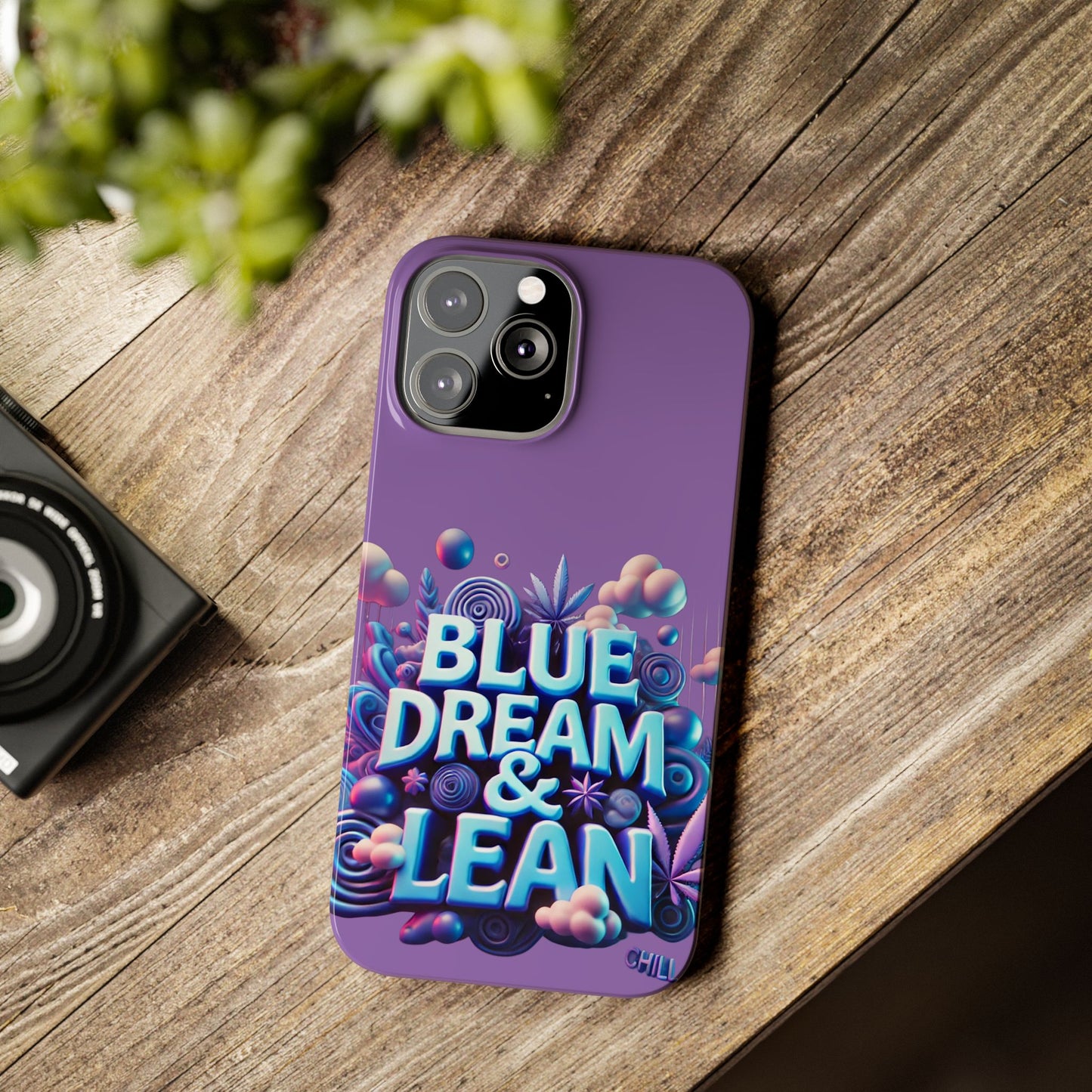 Vibrant Slim Phone Cases - 'Blue Dream & Lean' Design for Trendsetters