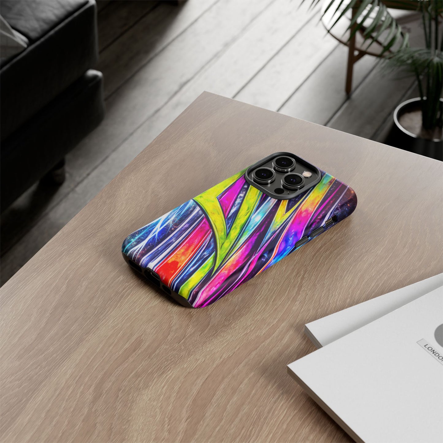 Neon Graffiti Phone Case | Tough Case, Vivid Abstract Street Art