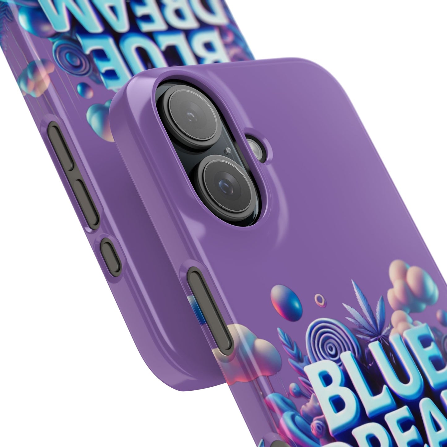 Vibrant Slim Phone Cases - 'Blue Dream & Lean' Design for Trendsetters