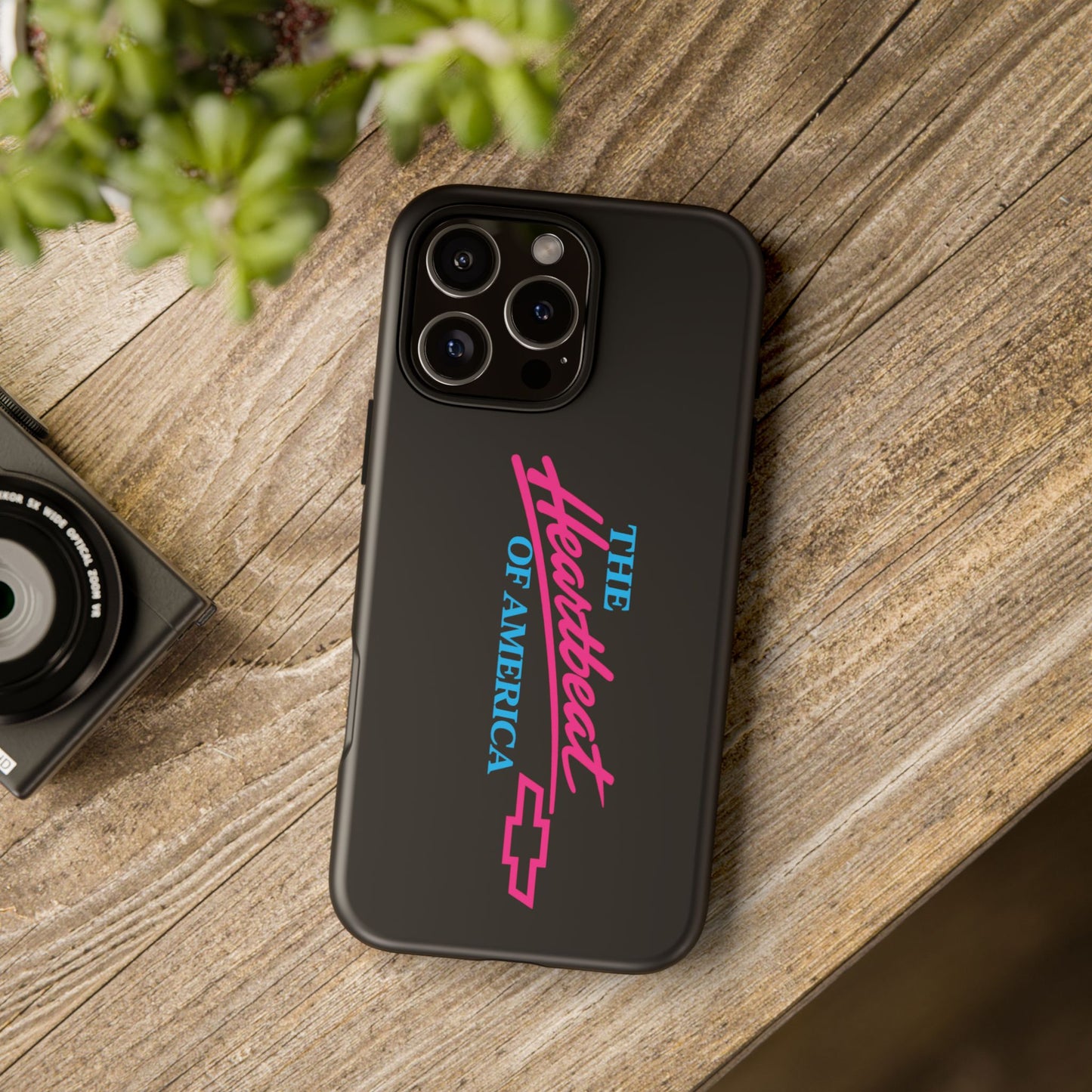Phone Case — “The Heartbeat of America” Retro Chevy Logo, Slim Protective Cover