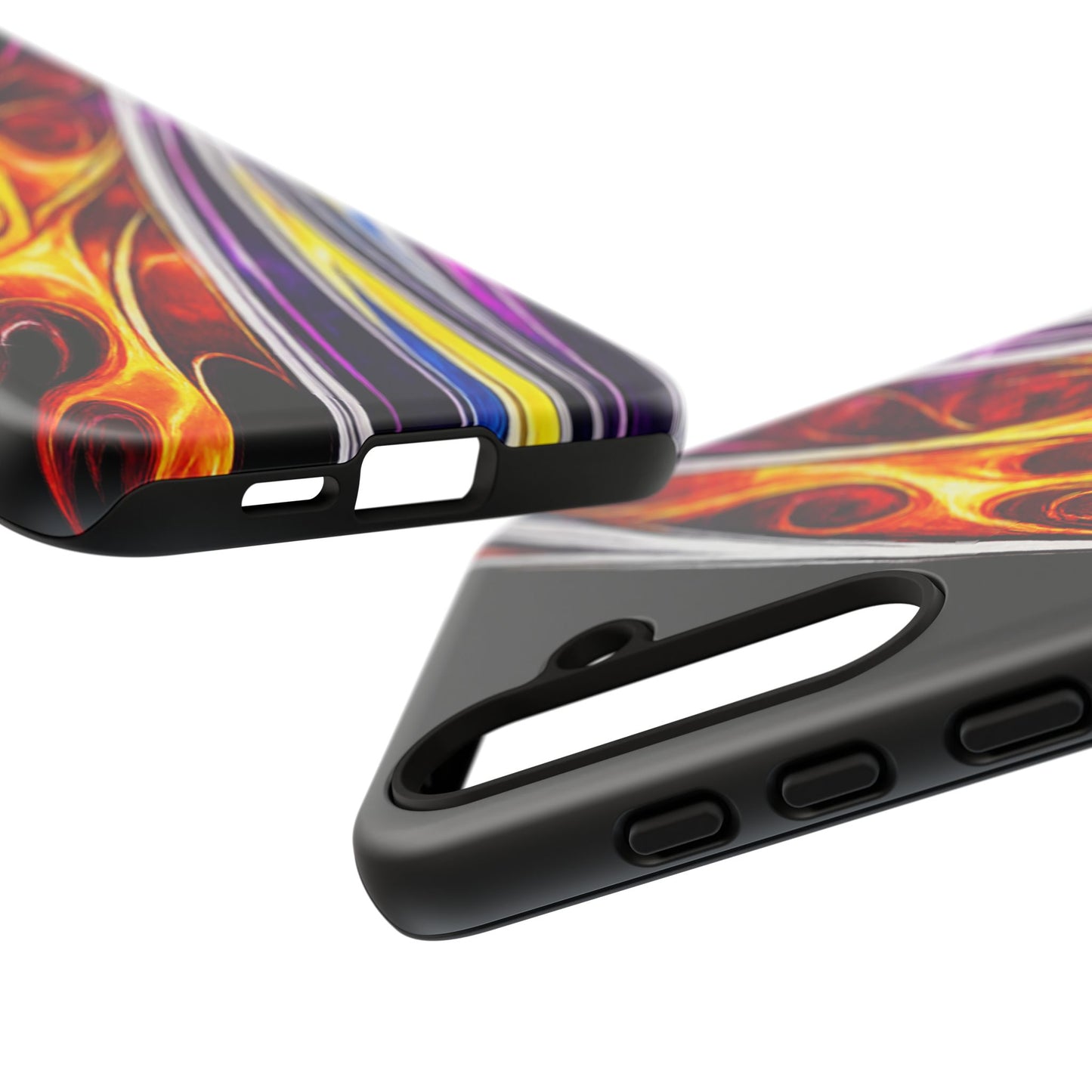 Flaming Abstract Stripes Tough Case | Colorful Phone Cover
