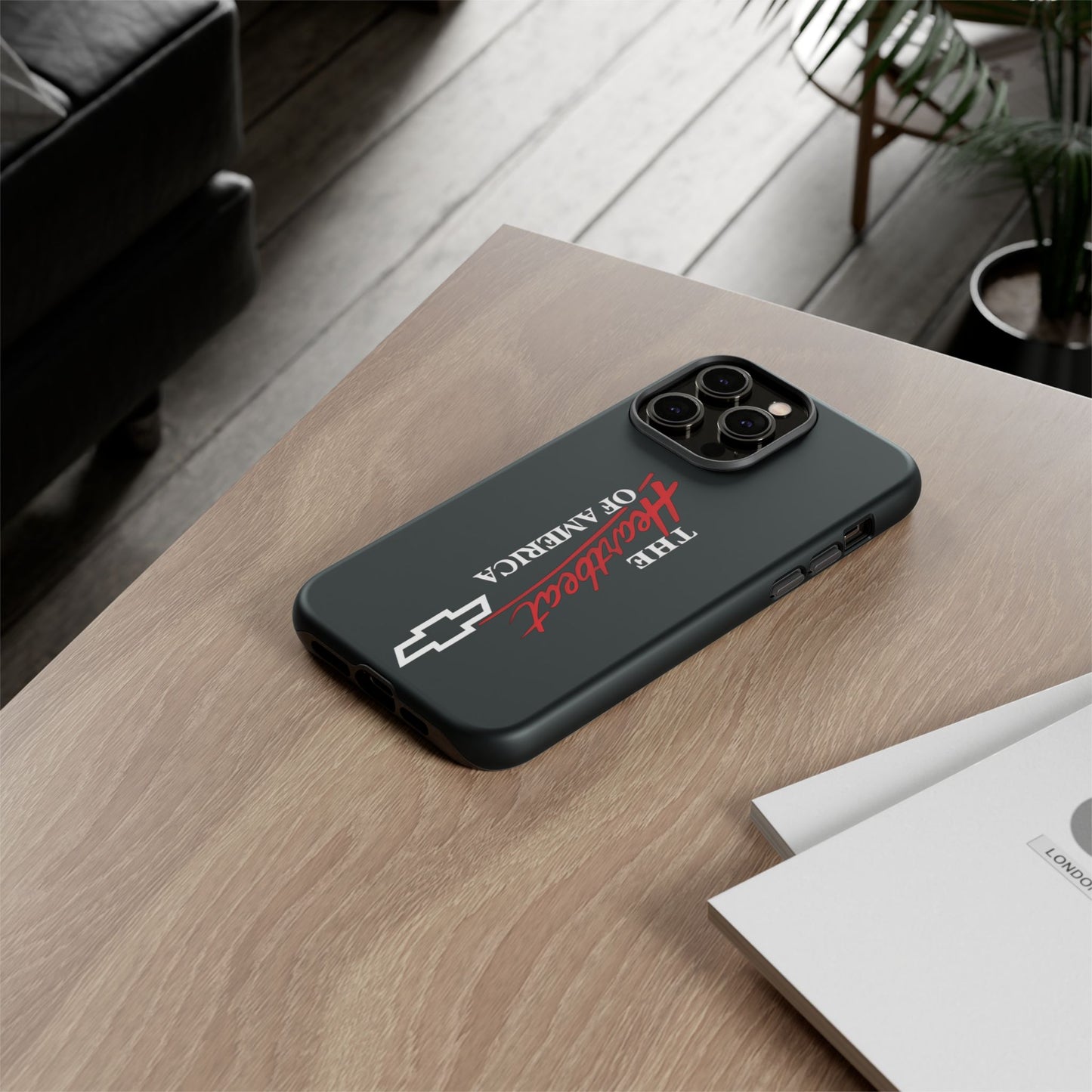 Chevy Phone Case, Tough Cases for Car Lovers, Vintage Style Cover, Heartbeat