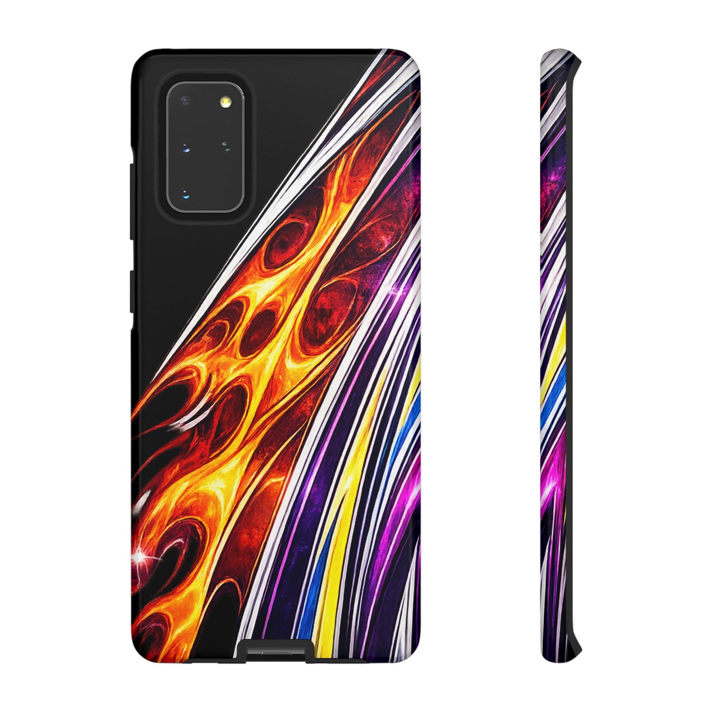 Flaming Abstract Stripes Tough Case | Colorful Phone Cover