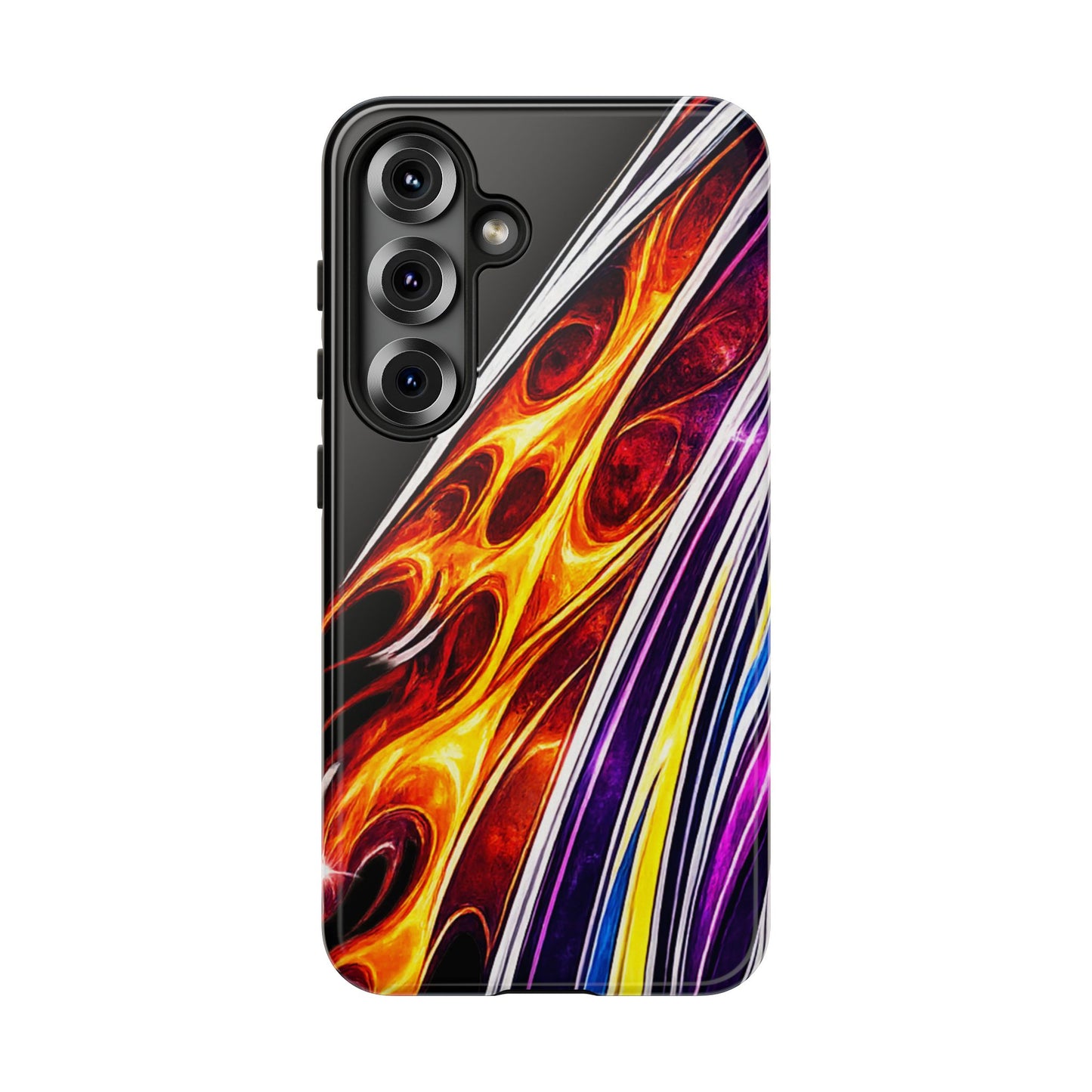 Flaming Abstract Stripes Tough Case | Colorful Phone Cover