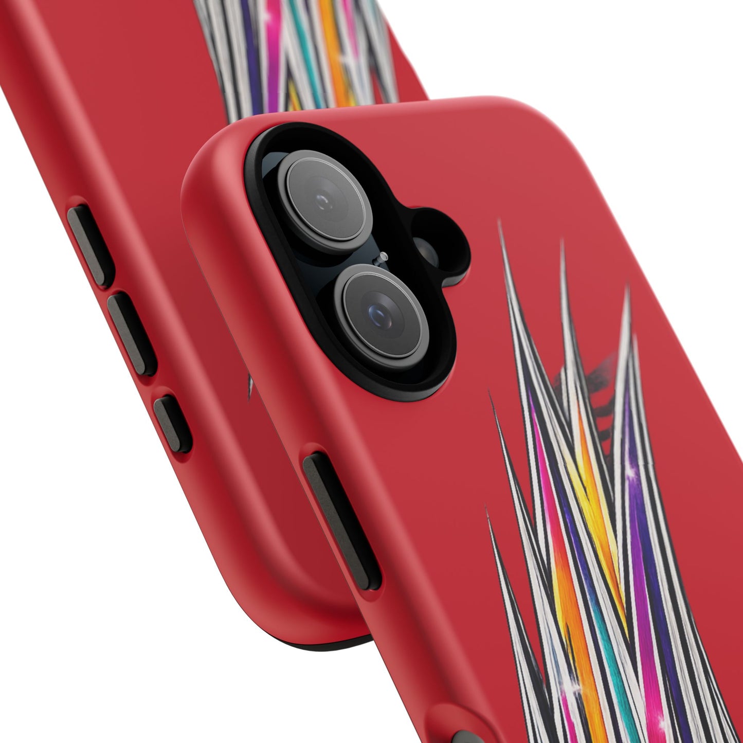 Colorburst Pinstripe Phone Case | Red Abstract Racing Stripe