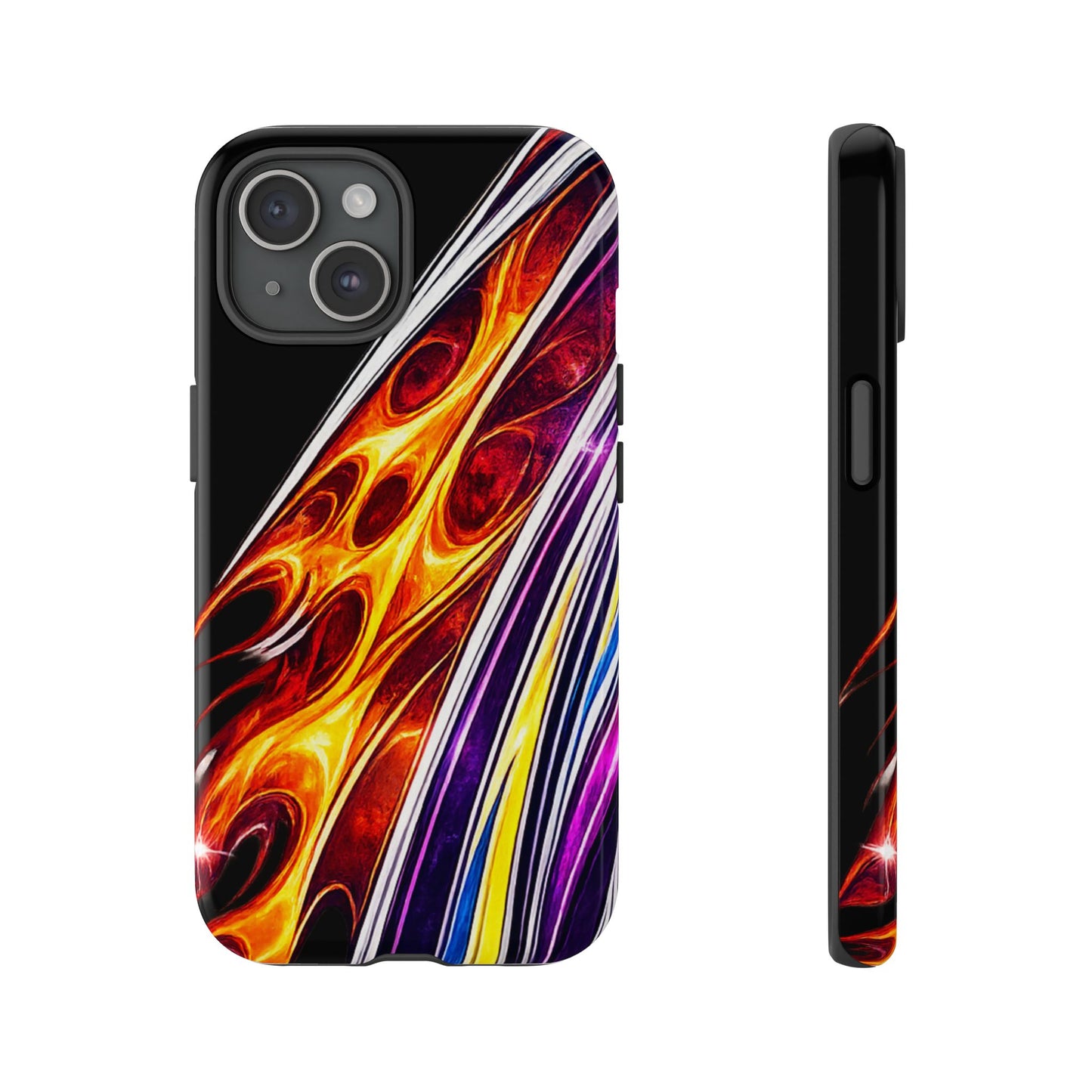 Flaming Abstract Stripes Tough Case | Colorful Phone Cover