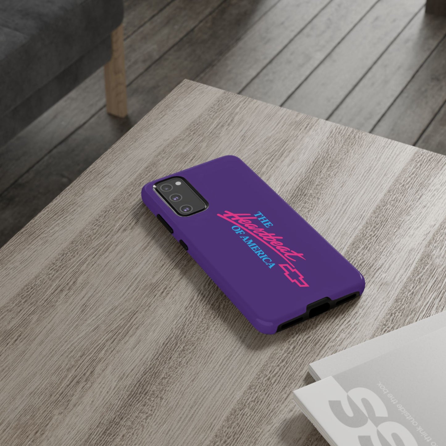 Purple  “The Heartbeat of America” Retro Chevy Logo, Slim Protective Cover