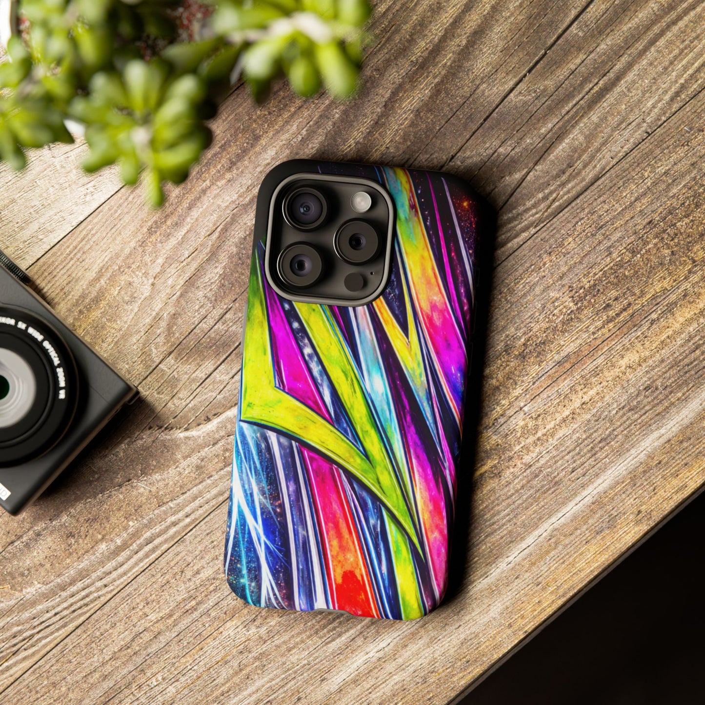 Neon Graffiti Phone Case | Tough Case, Vivid Abstract Street Art