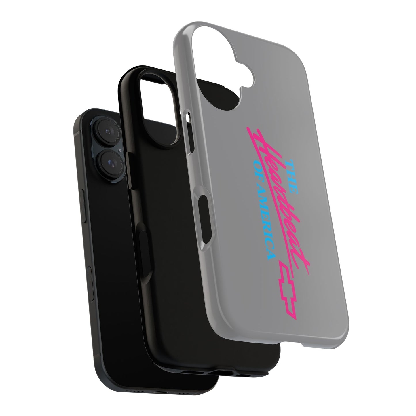 Silver “The Heartbeat of America” Retro Chevy Logo, Slim Protective Cover