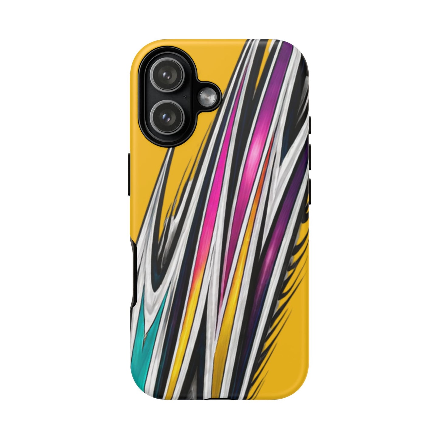 Yellow Abstract Stripes Phone Case | Tough Protective Phone Case