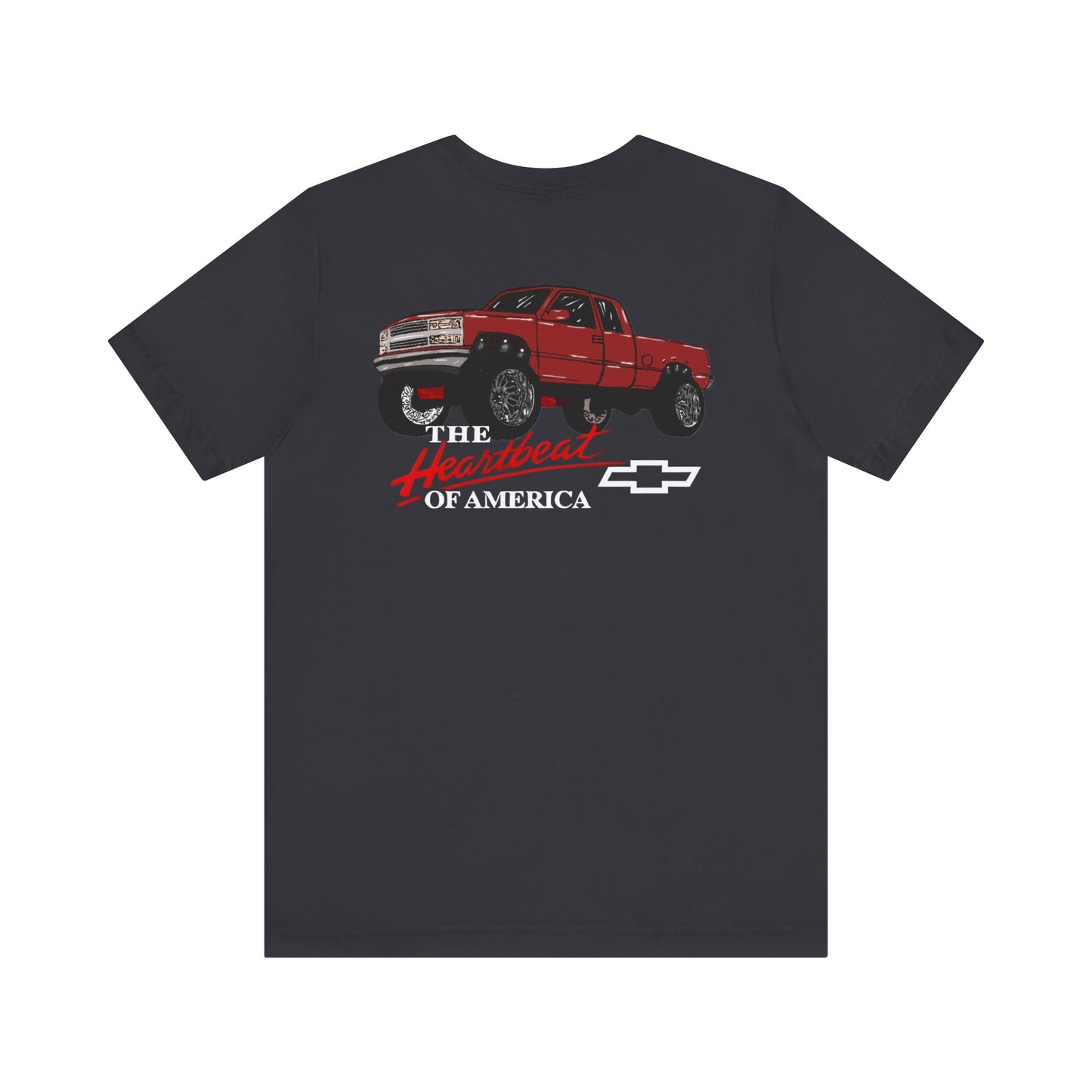 Heartbeat America Tee, Unisex Short Sleeve T-Shirt, Casual Vintage Style,