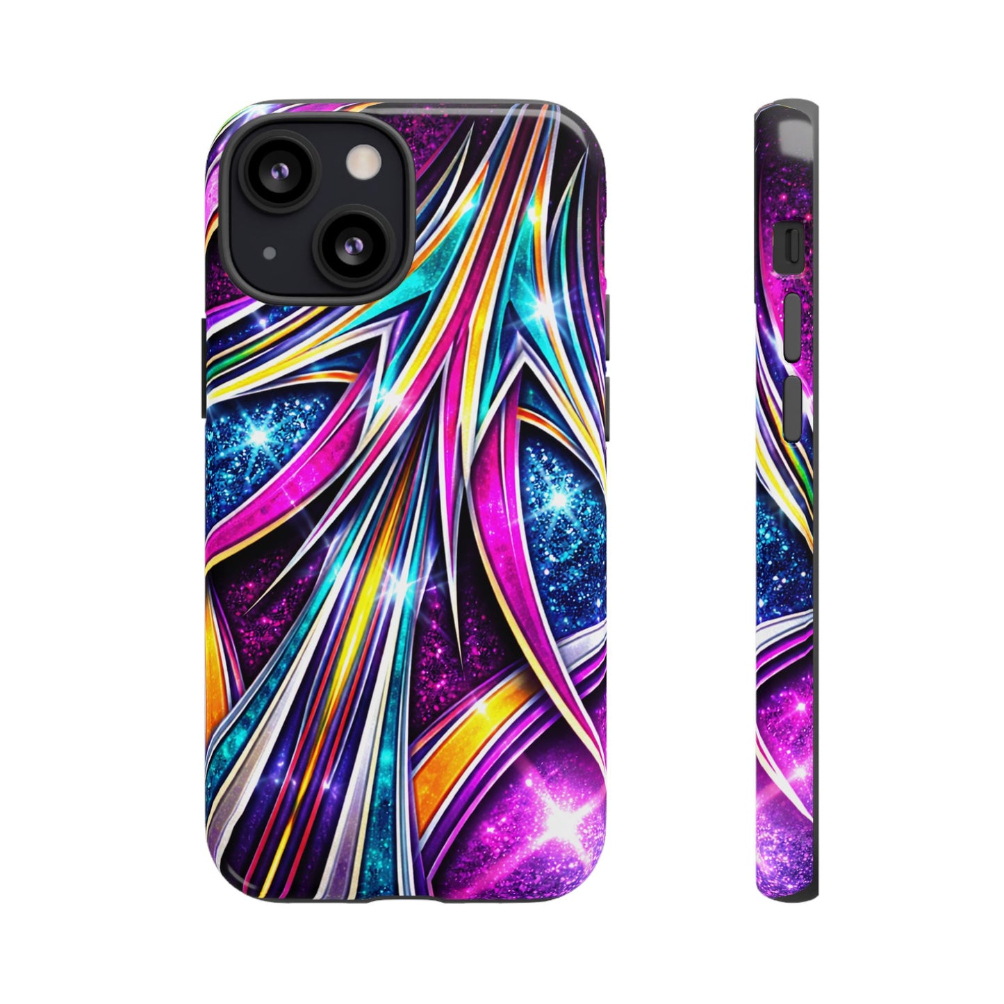 Custom Lowrider Pinstripe Swirl Tough Phone Case – Impact Resistant