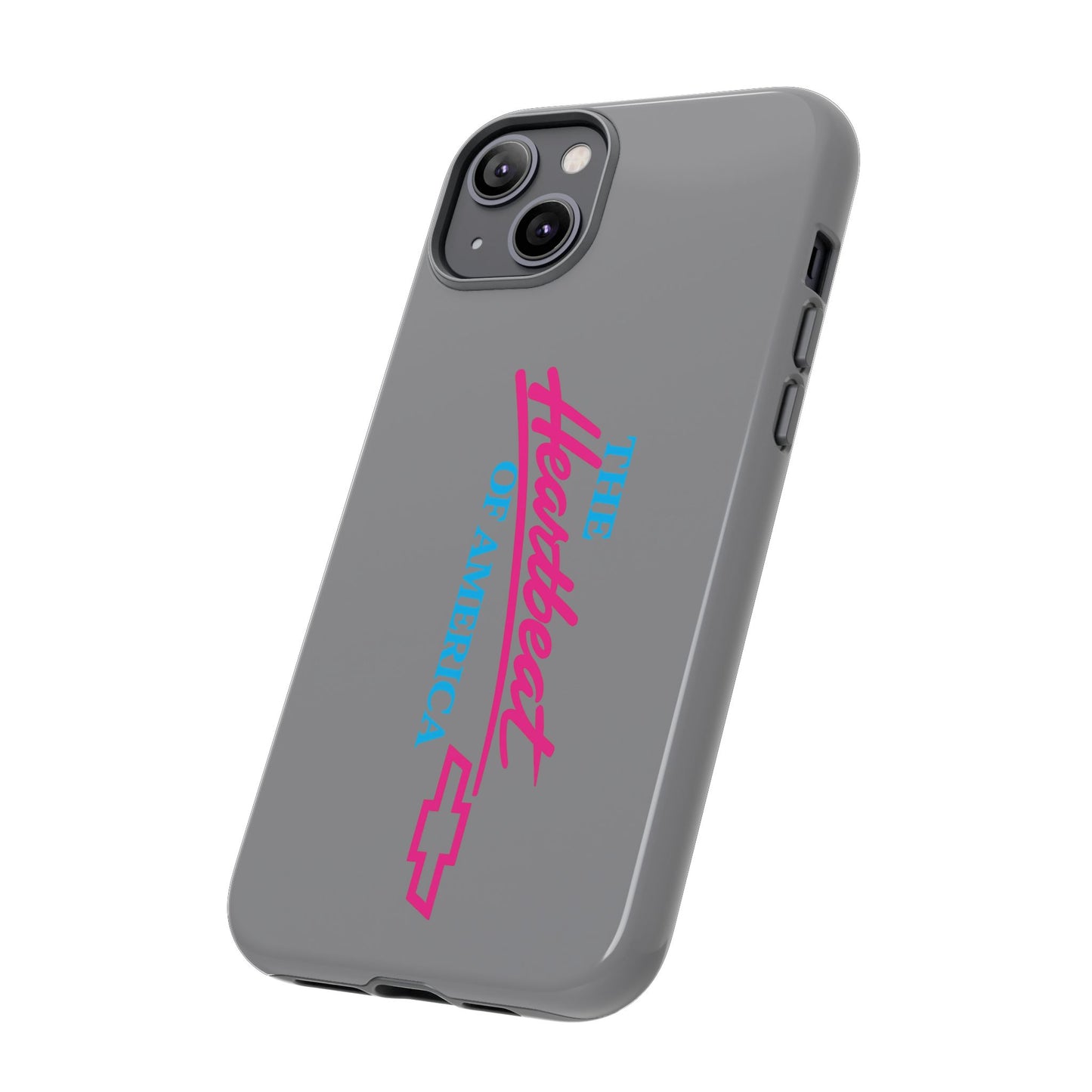 Silver “The Heartbeat of America” Retro Chevy Logo, Slim Protective Cover