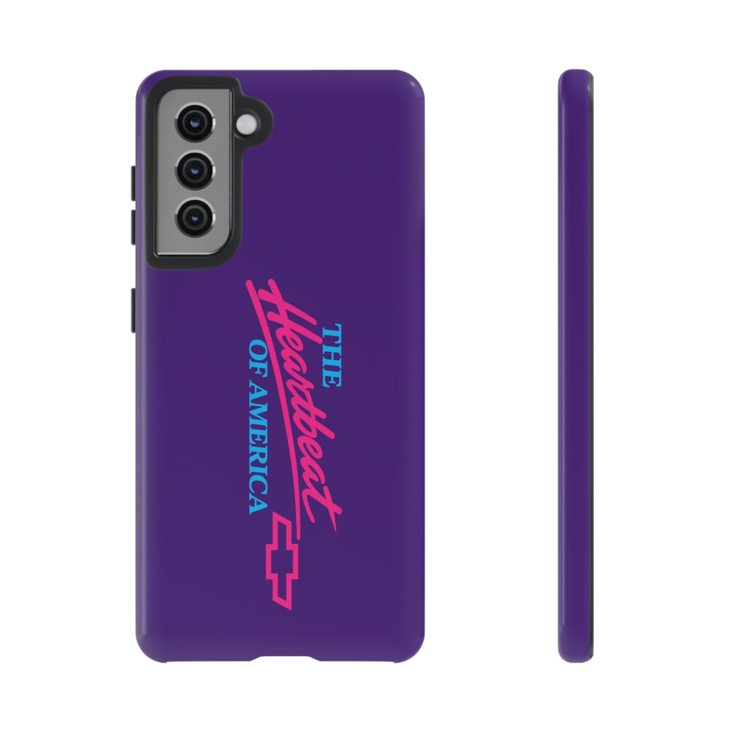 Purple  “The Heartbeat of America” Retro Chevy Logo, Slim Protective Cover