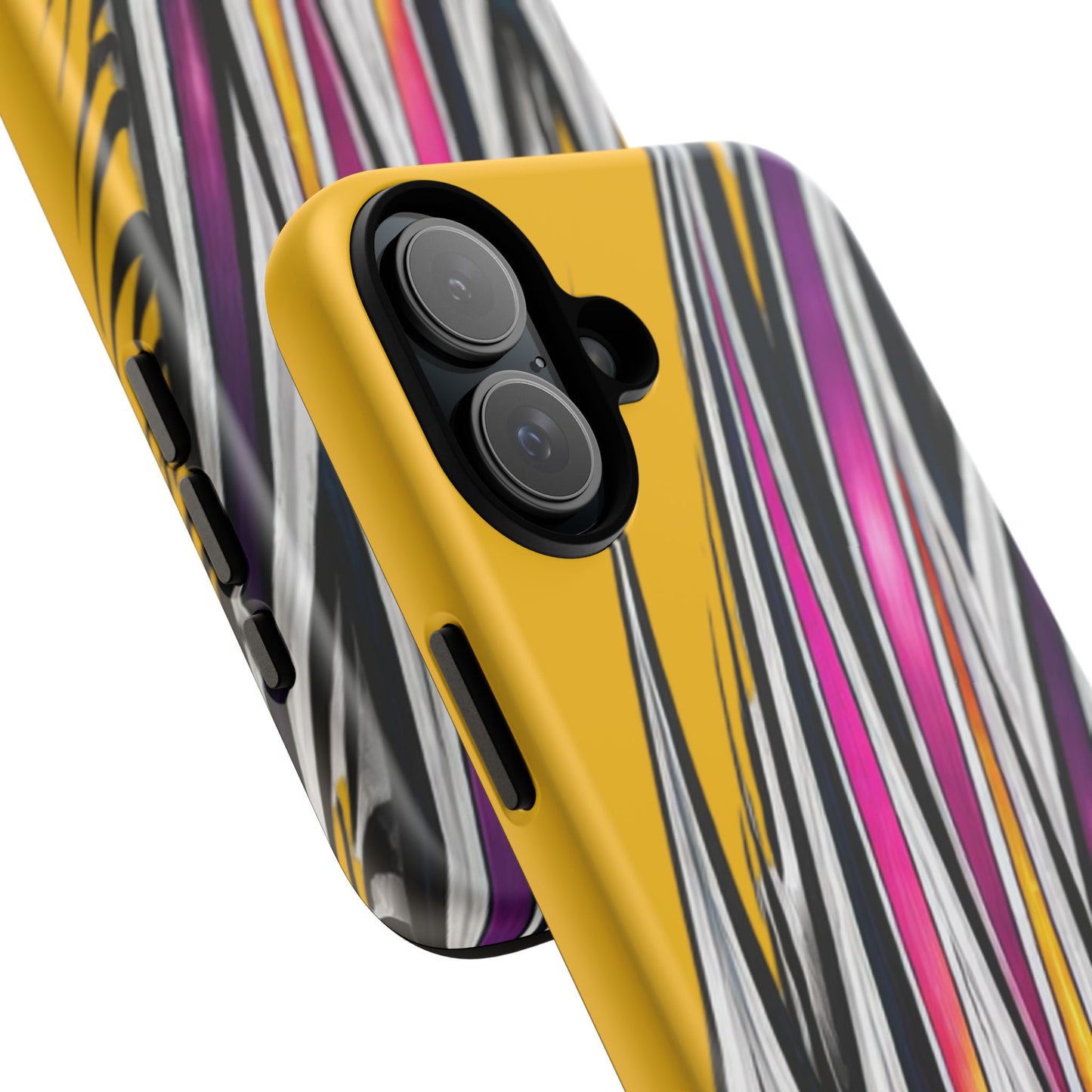 Yellow Abstract Stripes Phone Case | Tough Protective Phone Case