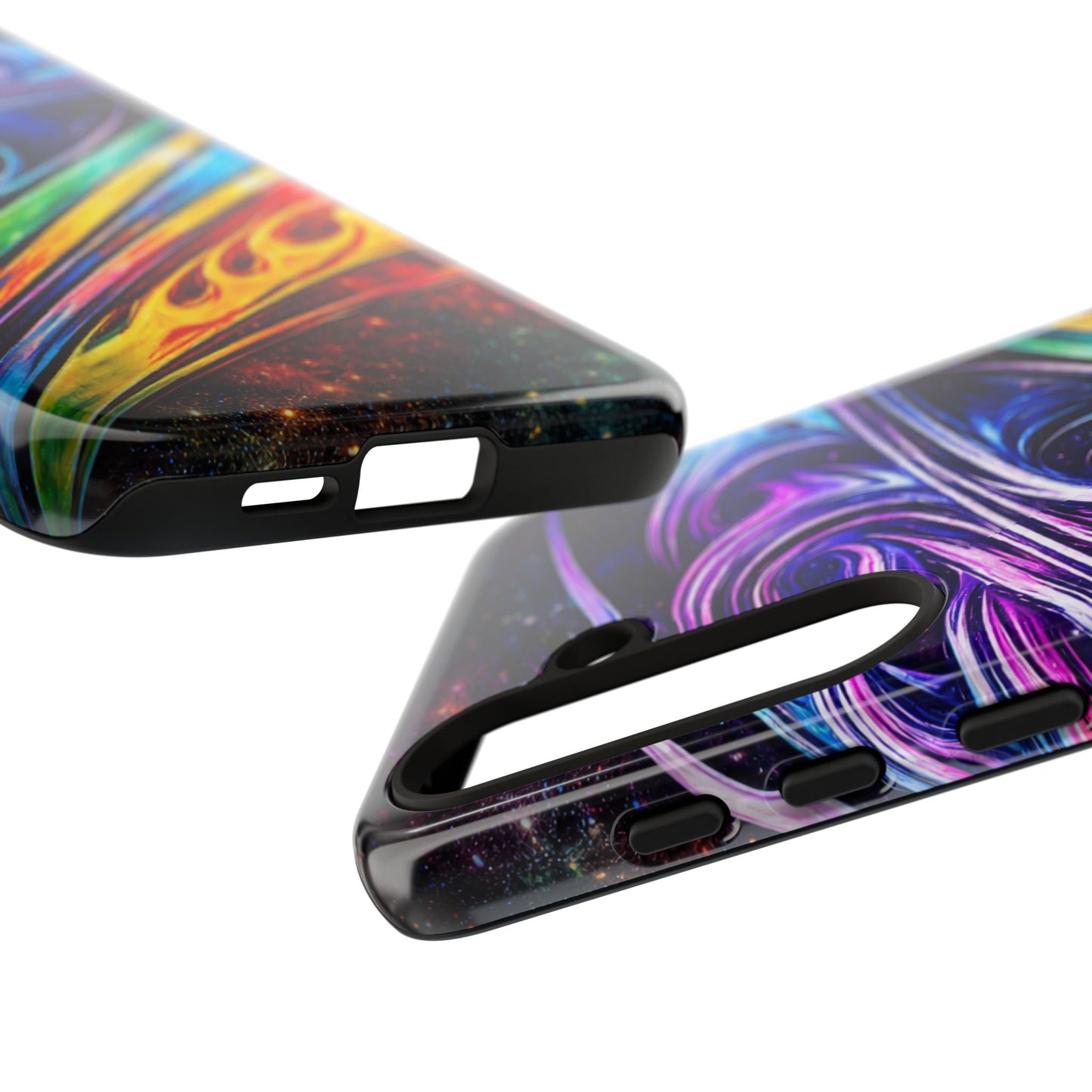 Abstract Cosmic Swirls phone case | Galaxy Rainbow Protective Case
