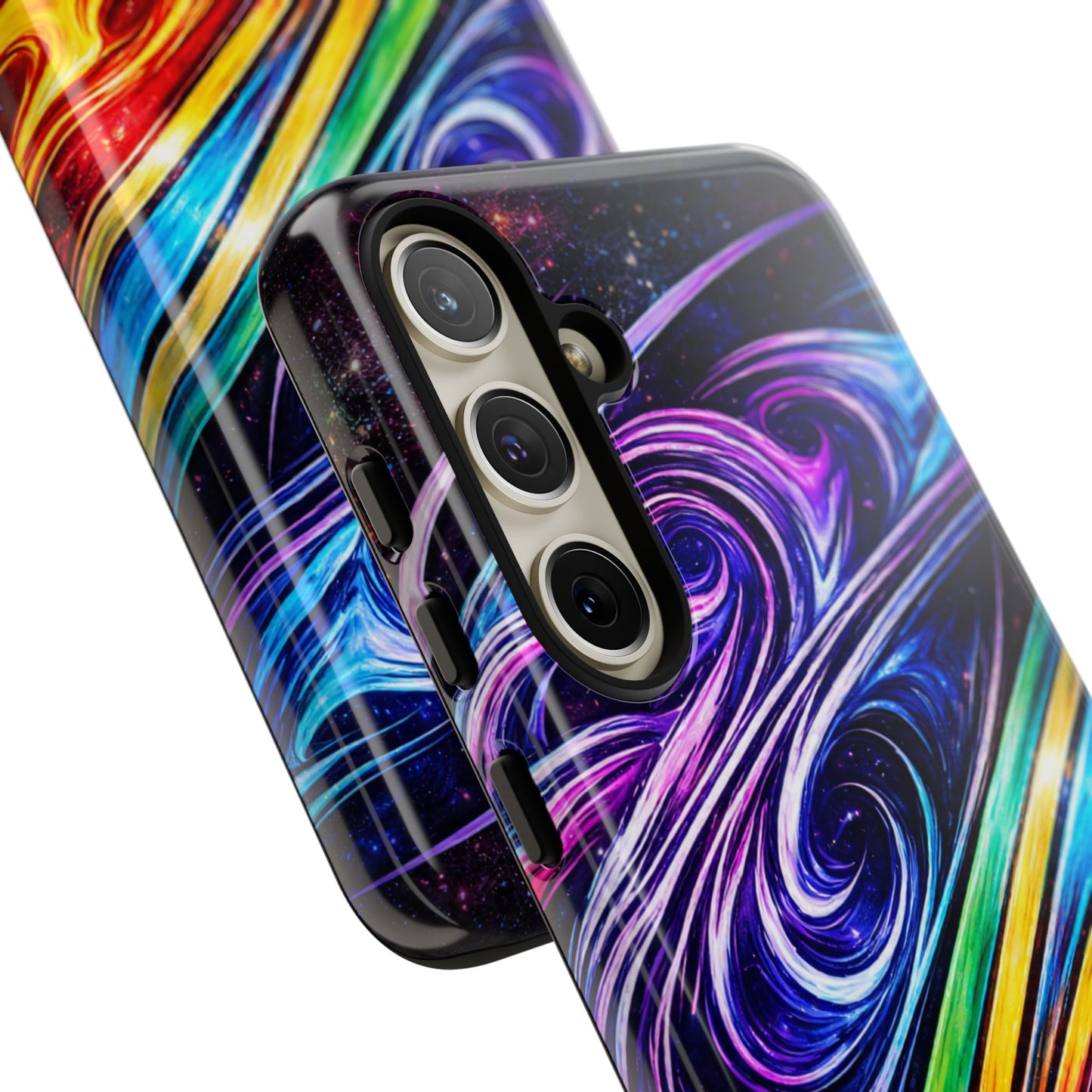 Abstract Cosmic Swirls phone case | Galaxy Rainbow Protective Case