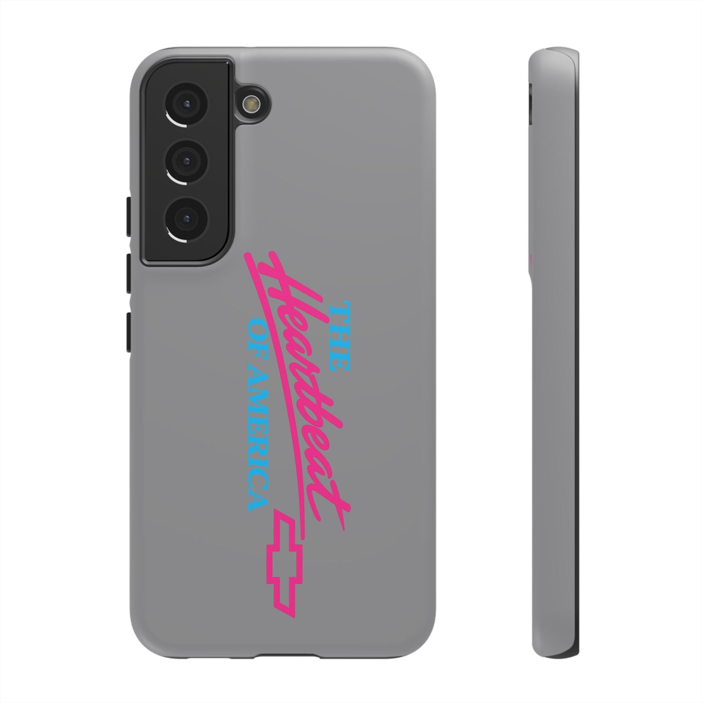 Silver “The Heartbeat of America” Retro Chevy Logo, Slim Protective Cover