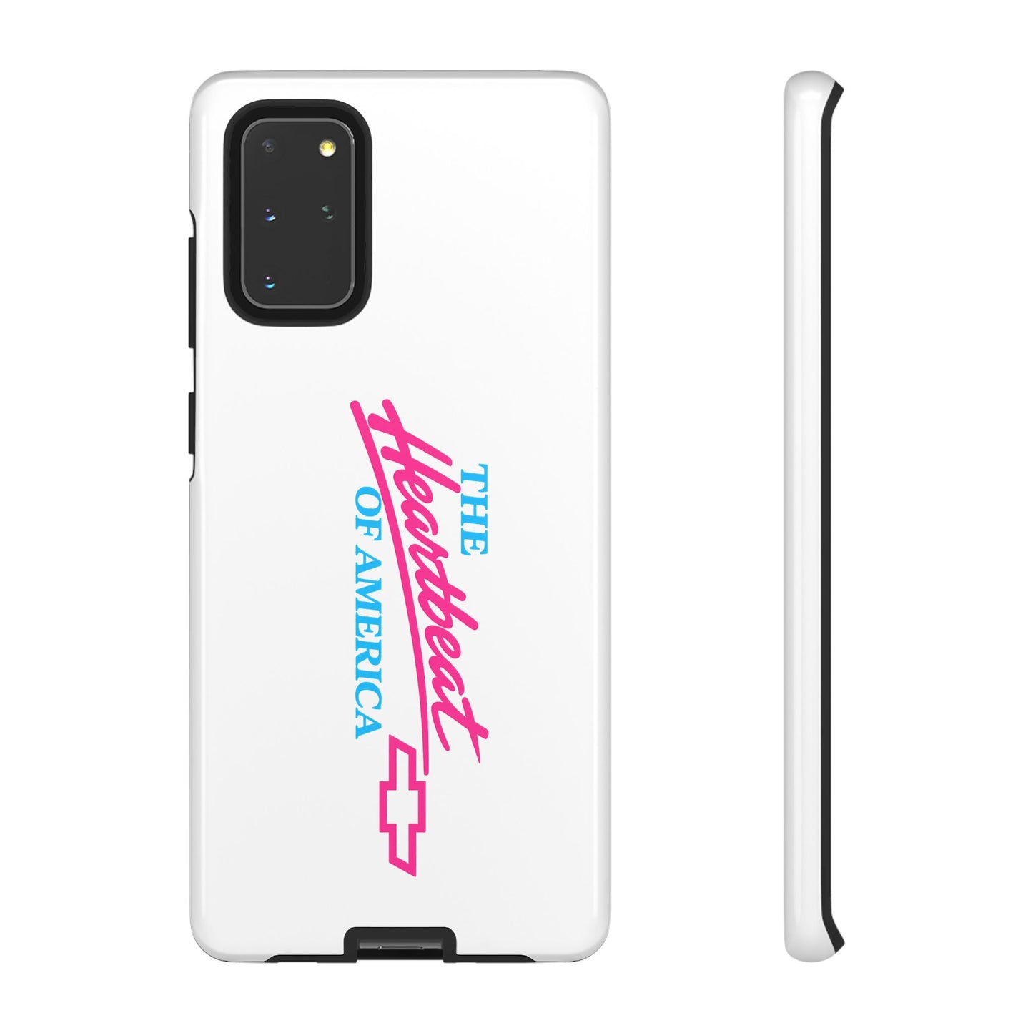 White  “The Heartbeat of America” Retro Chevy Logo, Slim Protective Cover