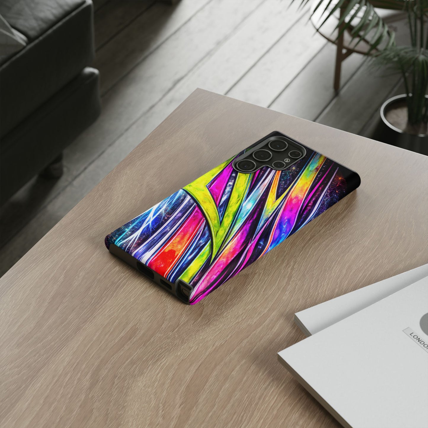 Neon Graffiti Phone Case | Tough Case, Vivid Abstract Street Art