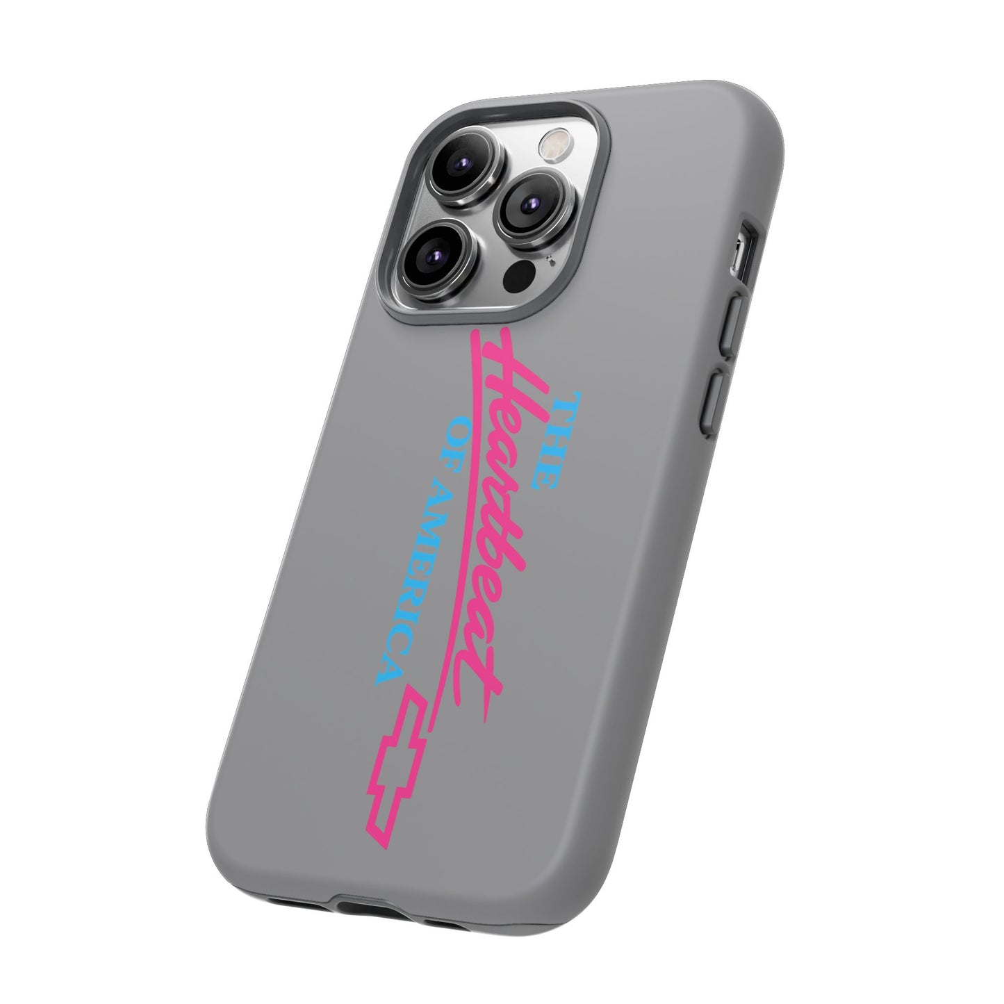 Silver “The Heartbeat of America” Retro Chevy Logo, Slim Protective Cover