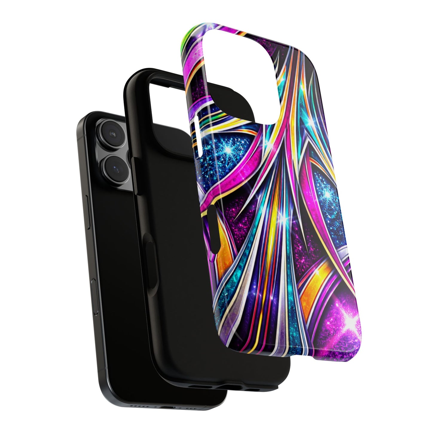 Custom Lowrider Pinstripe Swirl Tough Phone Case – Impact Resistant